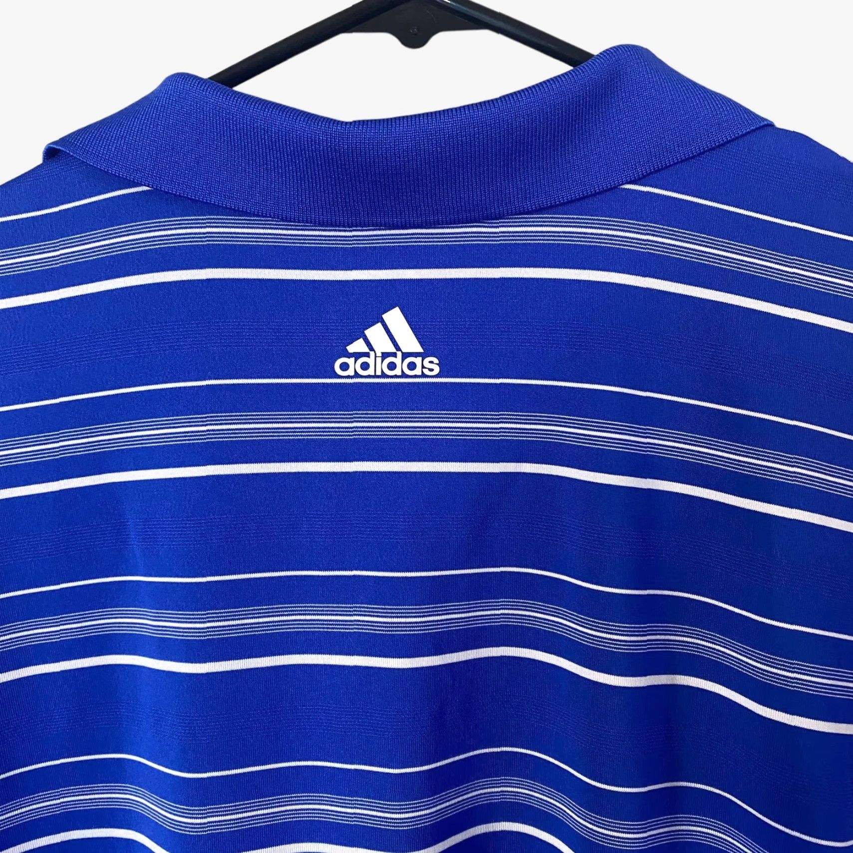 Adidas Adidas Puremotion Polo Golf Shirt Men XL Blue Stripe Stretch Athletic Wear Size US XL / EU 56 / 4 - 6 Thumbnail