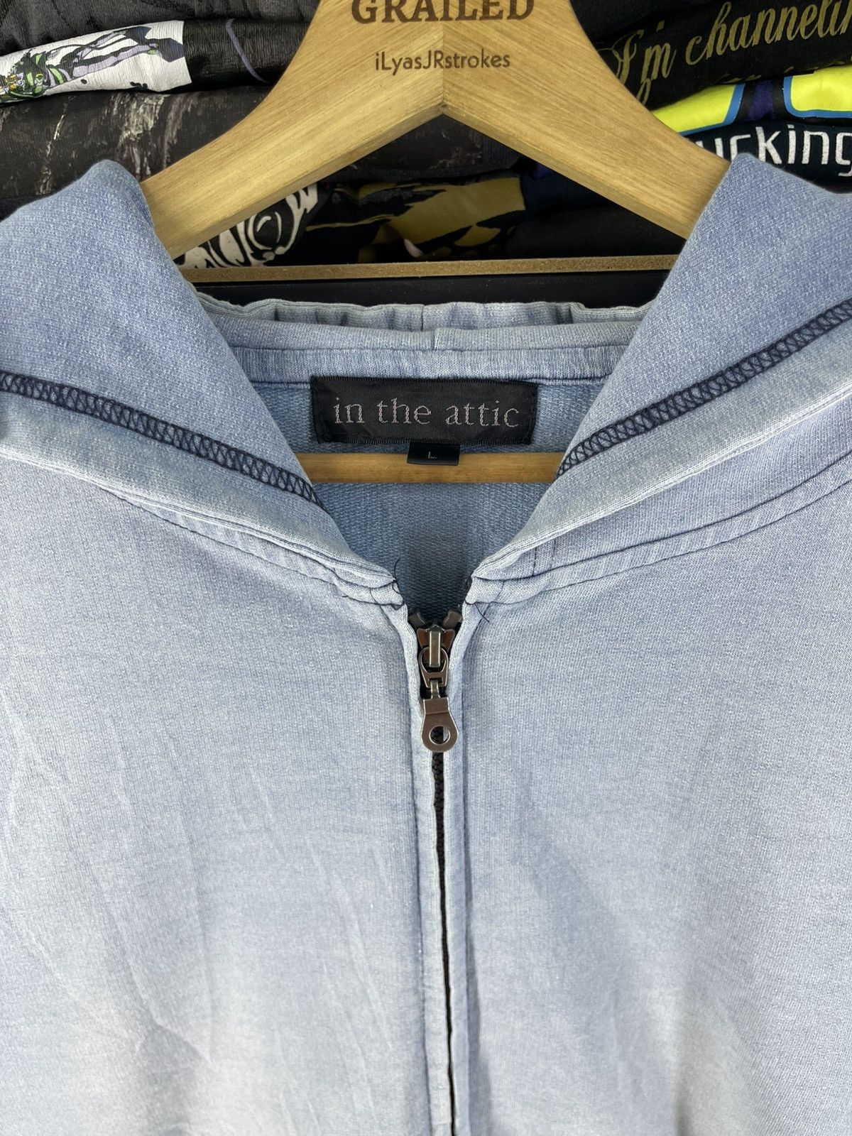 In The Attic Vintage In The Attic Zip Hoodie White Stripes Size US L / EU 52-54 / 3 - 8 Thumbnail