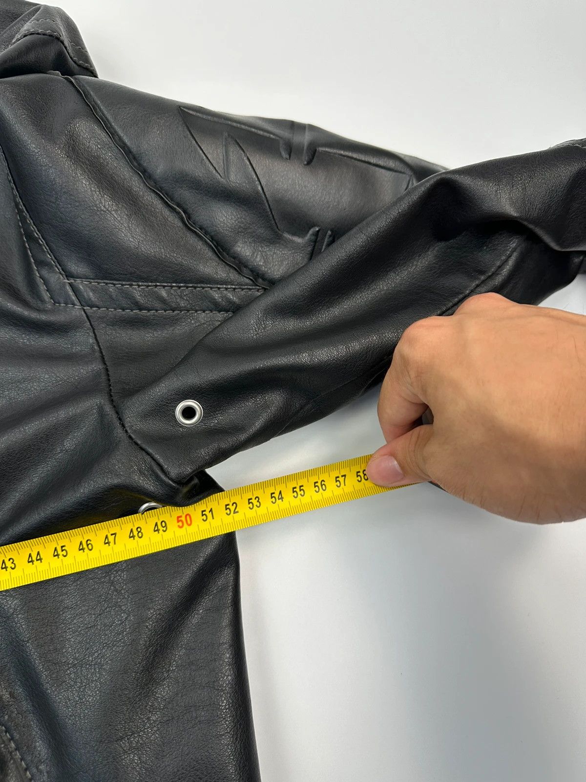 Armani Armani Jeans 00’s Black Faux Leather Jacket Size US M / EU 48-50 / 2 - 19 Thumbnail