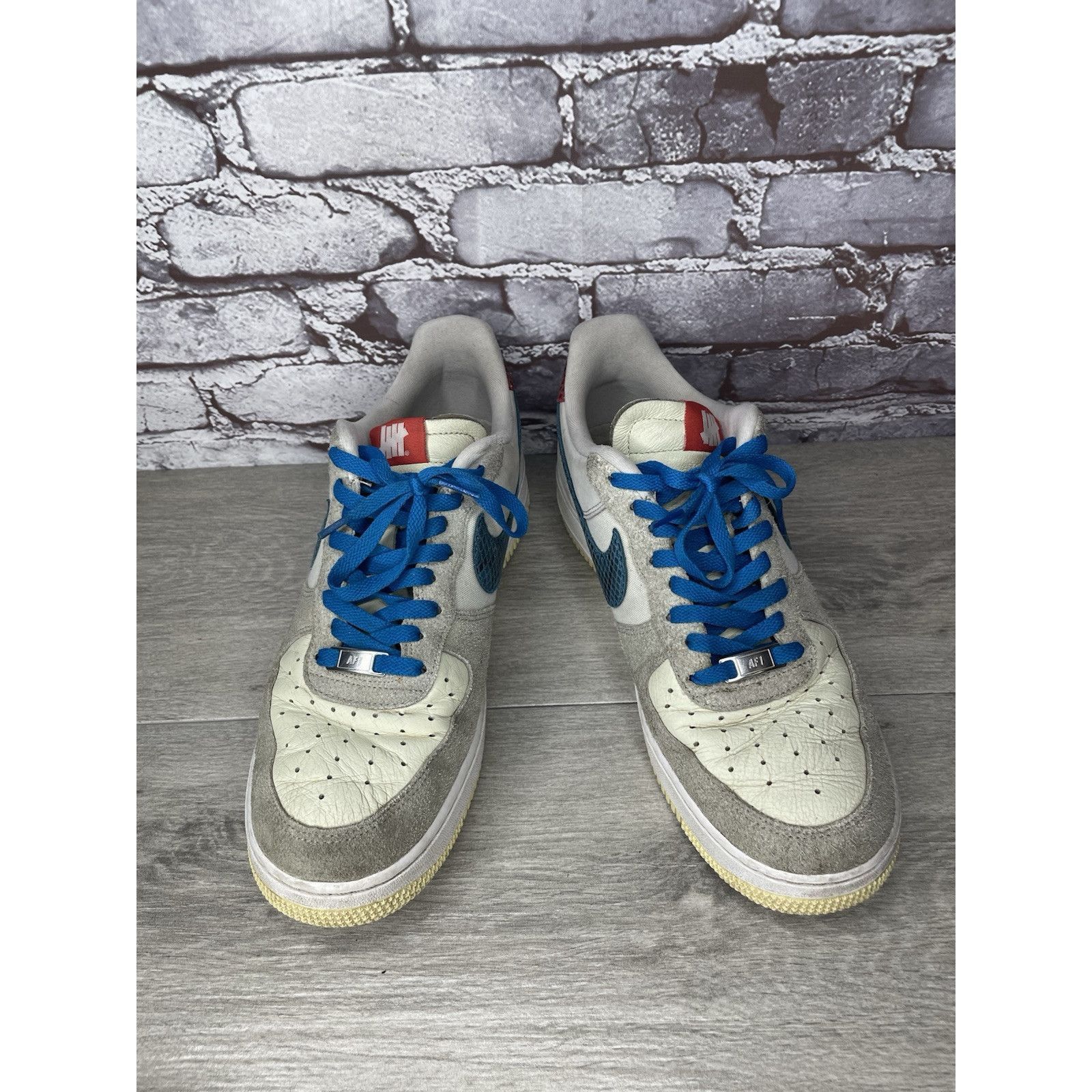 Nike Nike Undefeated x Air Force 1 Low 5 White Leather Grey Suede Size US 10.5 / EU 43-44 - 13 Thumbnail