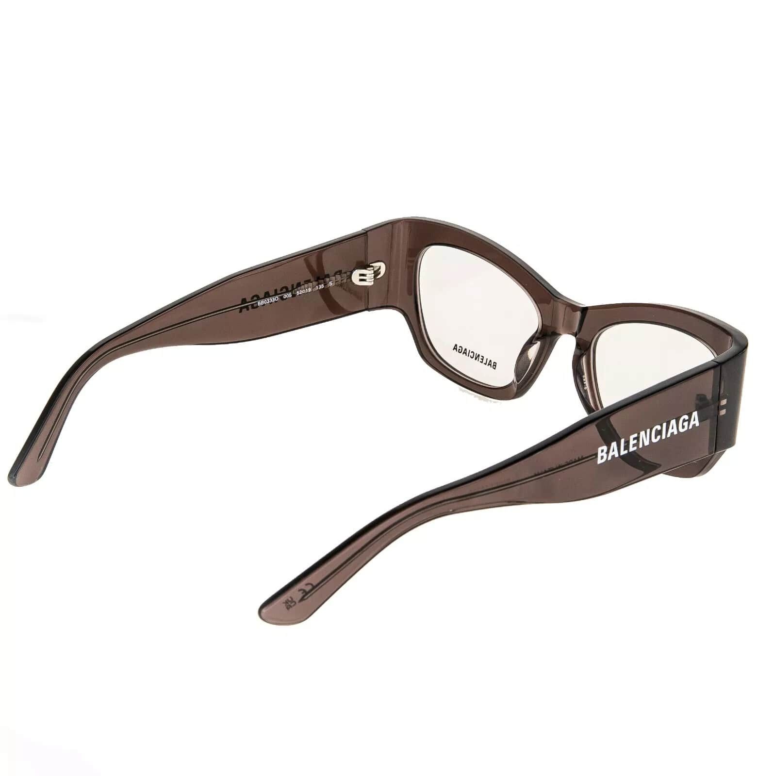 Balenciaga BALENCIAGA 0333 Brown Bold Logo Eyeglasses 52mm GG0333O 005 Size ONE SIZE - 5 Thumbnail