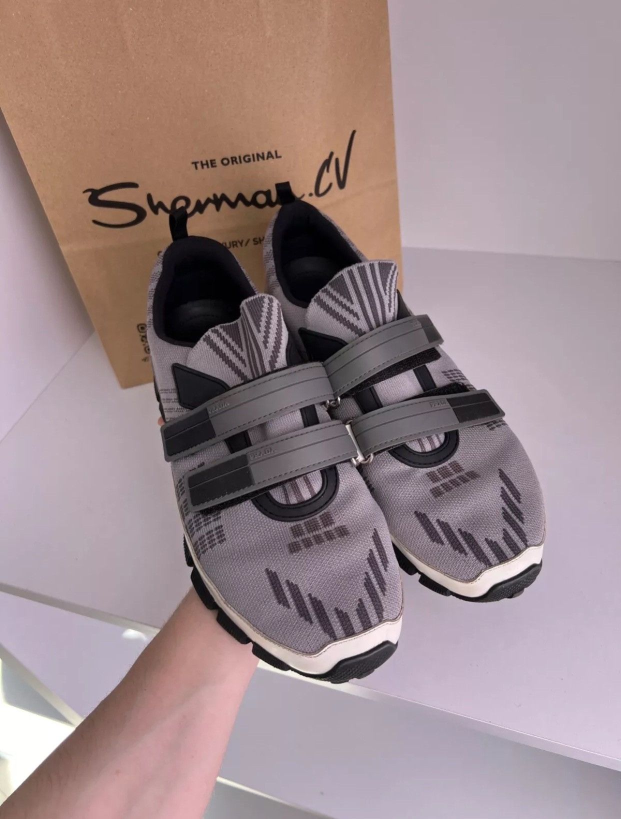 Designer × Prada × Vintage Vintage Prada Cross Section Slip-On Sneakers Size US 8 / EU 41 - 15 Thumbnail