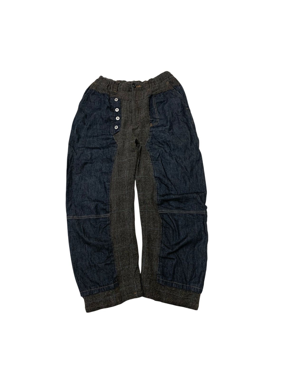 Japanese Brand × Yohji Yamamoto × gomme Gomme wool tartant cropped pants Size US 28 / EU 44 - 1 Thumbnail