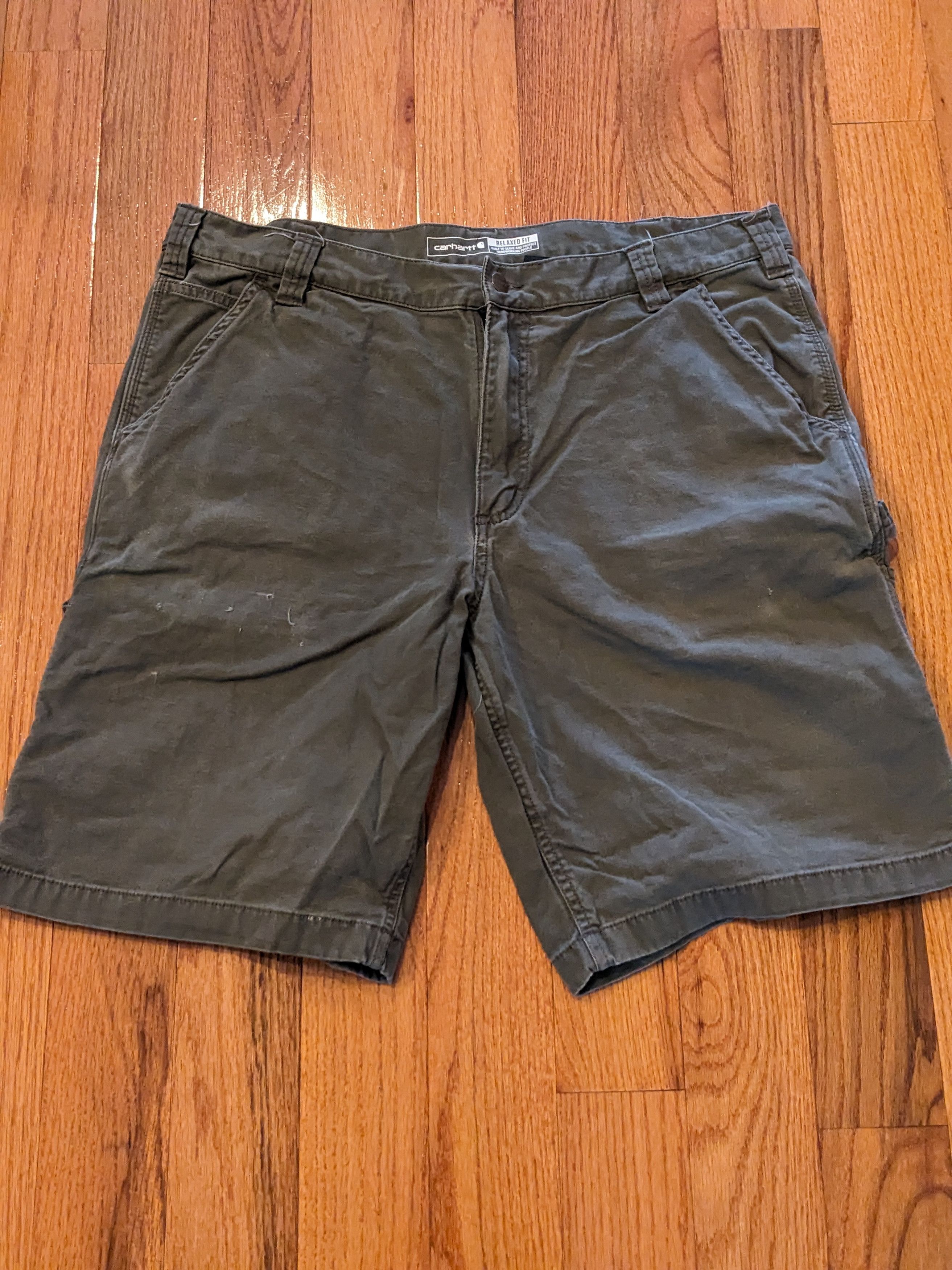 Carhartt Carhartt Relaxed Fit 38x11 Green Shorts Size US 38 / EU 54 - 3 Thumbnail