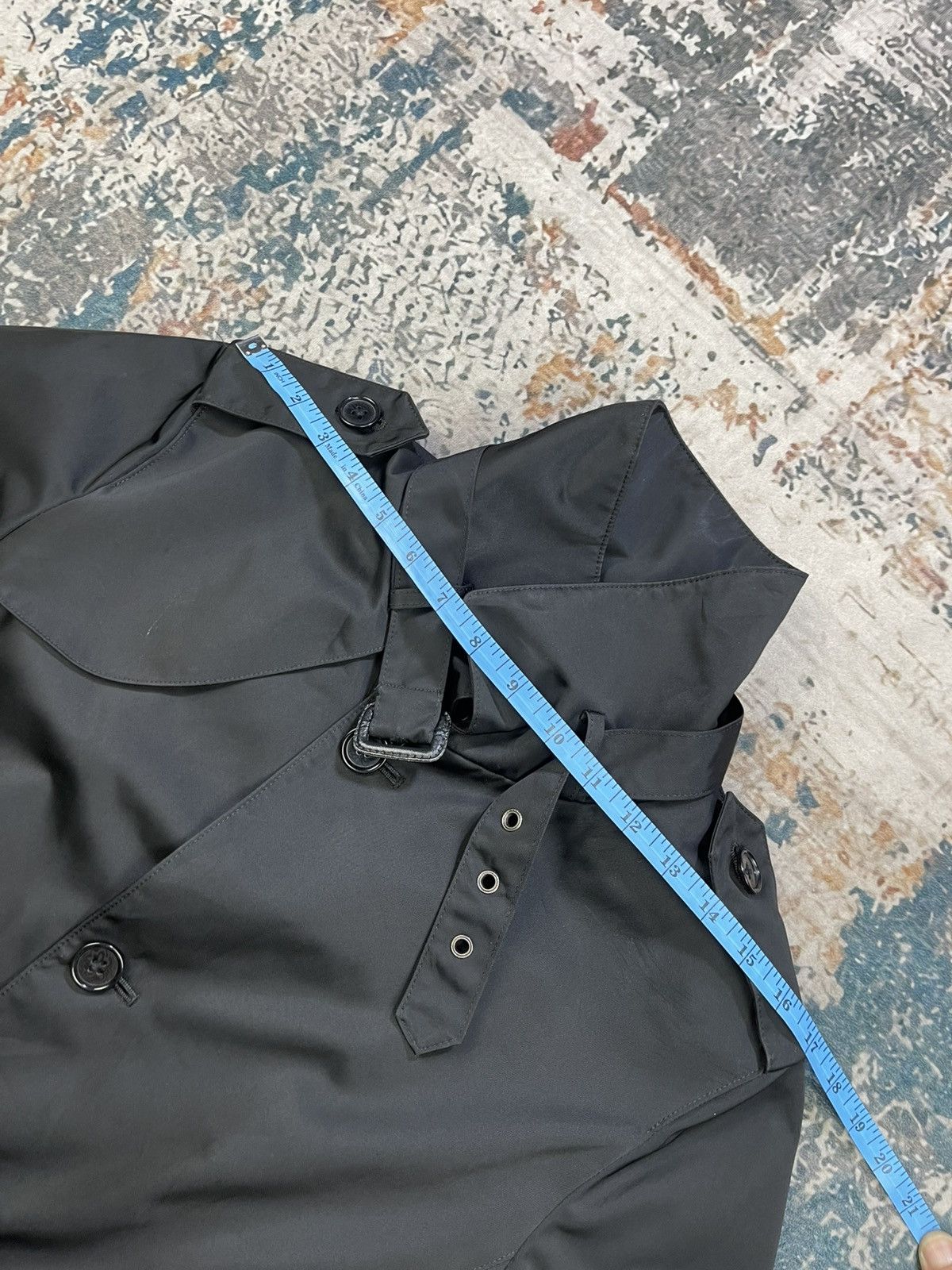 Barneys New York Berneys New York Mafia Black Belted Trench Coat Size US M / EU 48-50 / 2 - 12 Thumbnail
