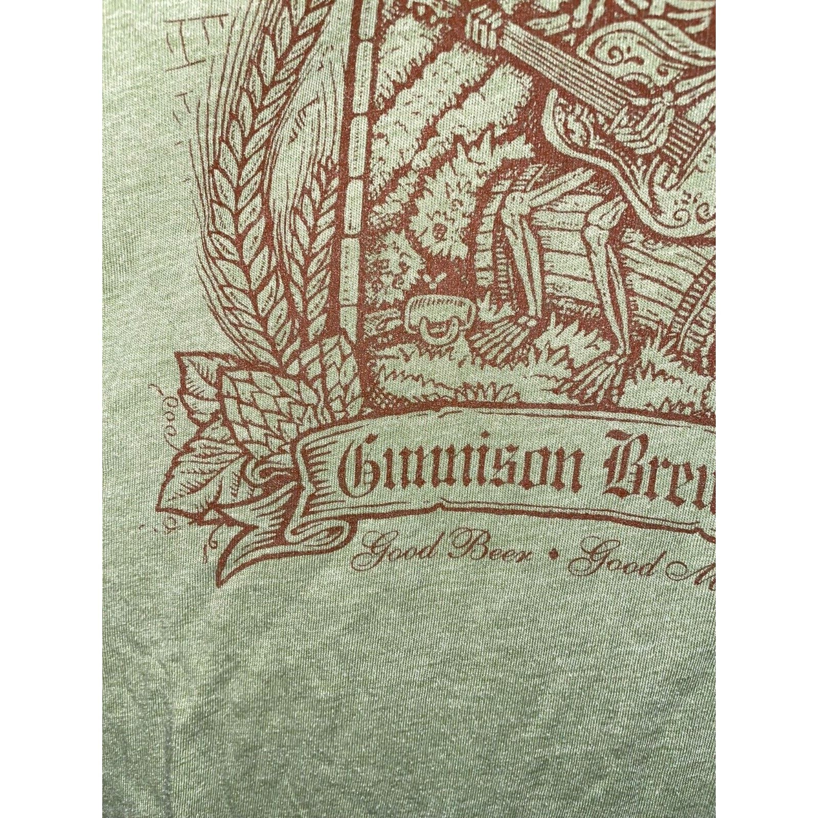 Canvas Womens Gunnison Brewery Shirt Beer Alcohol Skeleton Tee Top Size M / US 6-8 / IT 42-44 - 4 Thumbnail