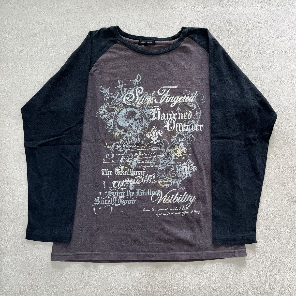 2000s Japanese archive poem vkei longsleeve tee