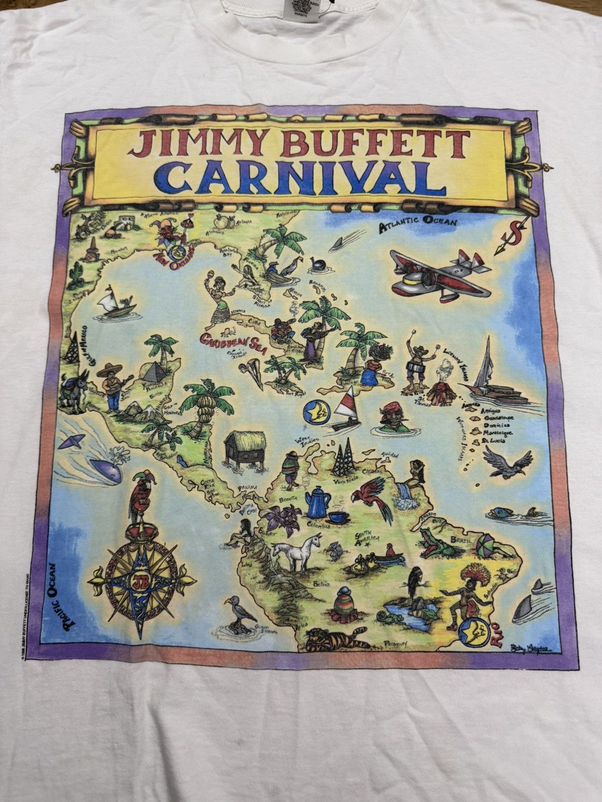 Band Tees × Vintage Vintage Jimmy Buffett Carnival Tour 1998 Size US XL / EU 56 / 4 - 1 Thumbnail