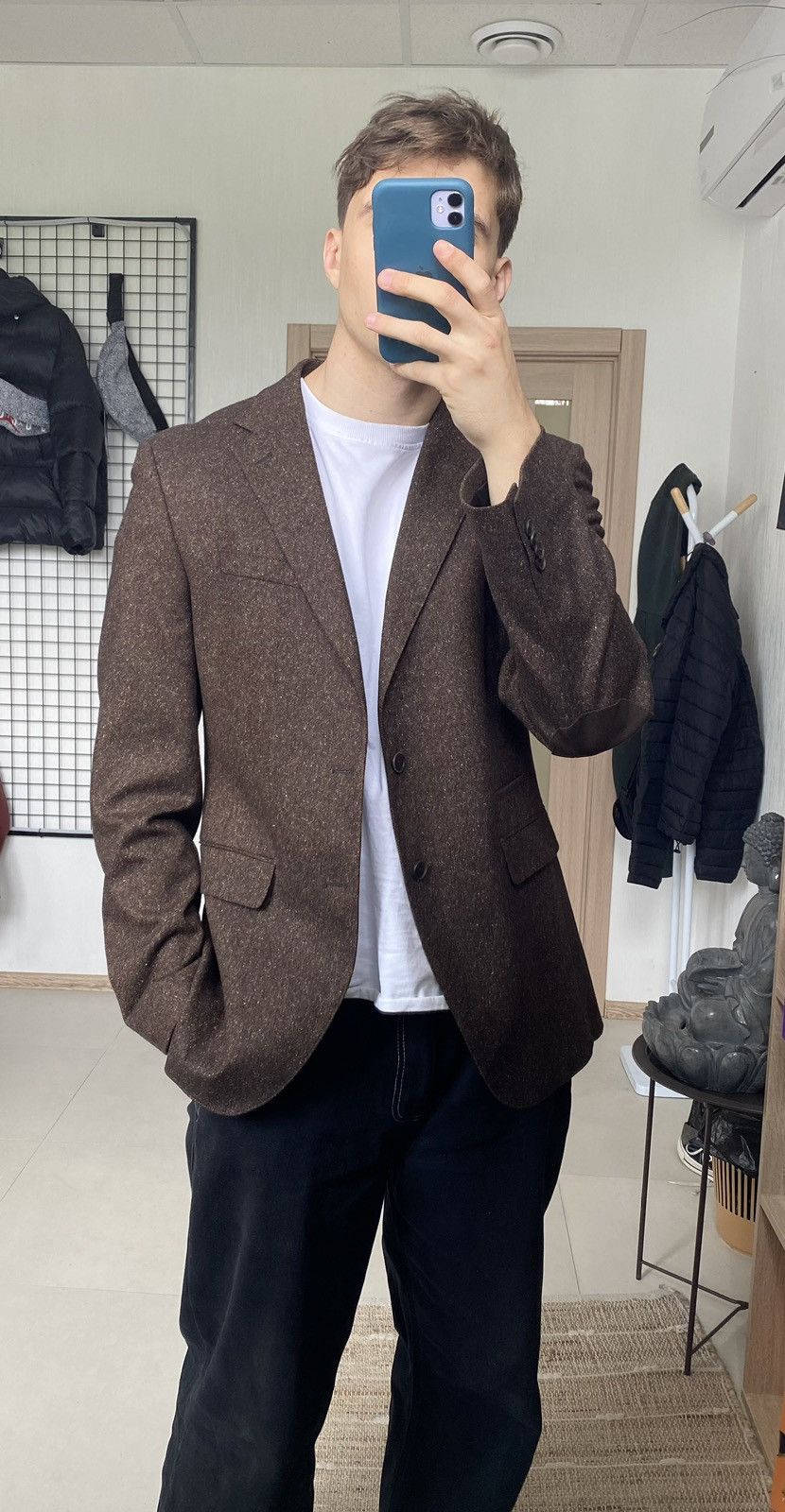 Hugo × Hugo Boss Hugo Boss luxury blazer jacket Men 40L size Brown L XL Size 40L - 2 Thumbnail