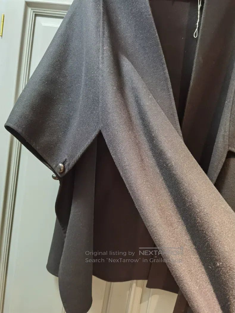 Valentino Valentino Black shawl cloak wool coat Size L / US 10 / IT 46 - 2 Thumbnail
