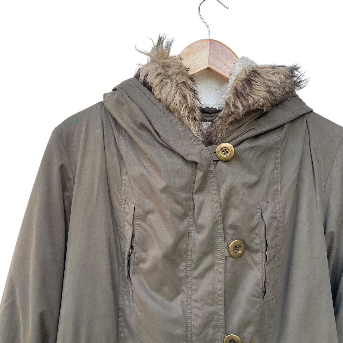 Japanese Brand 💥Japanese Brand My Closet Faux Fur Parka UtilityField Size US M / EU 48-50 / 2 - 3 Thumbnail