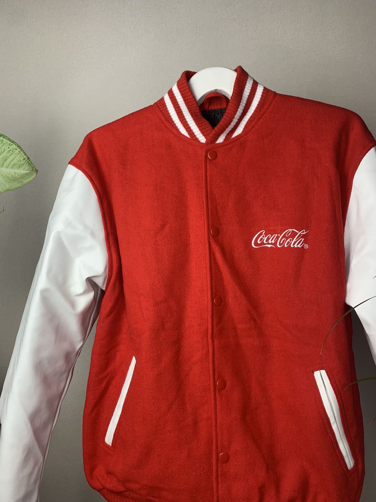 Vintage Coca Cola Big Logo Wool Varsity Bomber Jacket bape baseball Size US M / EU 48-50 / 2 - 2 Thumbnail