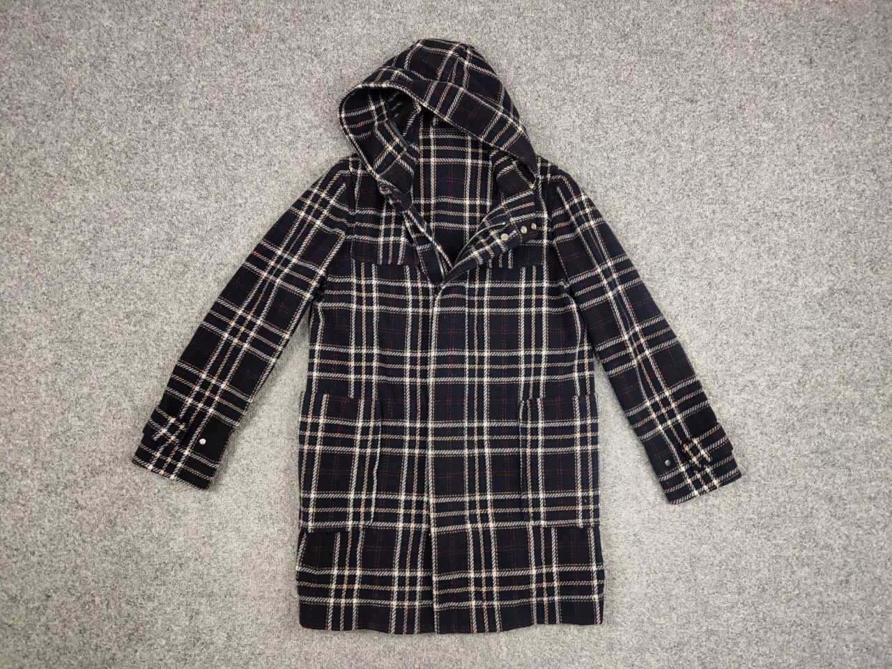 Paolo Pecora Paolo Pecora Design Duffle Checkered coat Wool Jacket Size US S / EU 44-46 / 1 - 1 Thumbnail