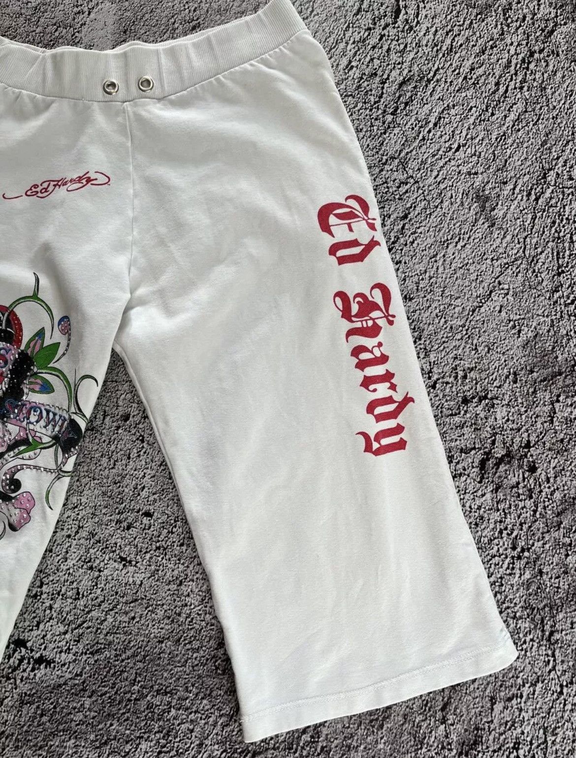Ed Hardy × Vintage Ed Hardy Exclusive White Breeches Love Kills Slowly Size M Size 32" / US 10 / IT 46 - 4 Thumbnail
