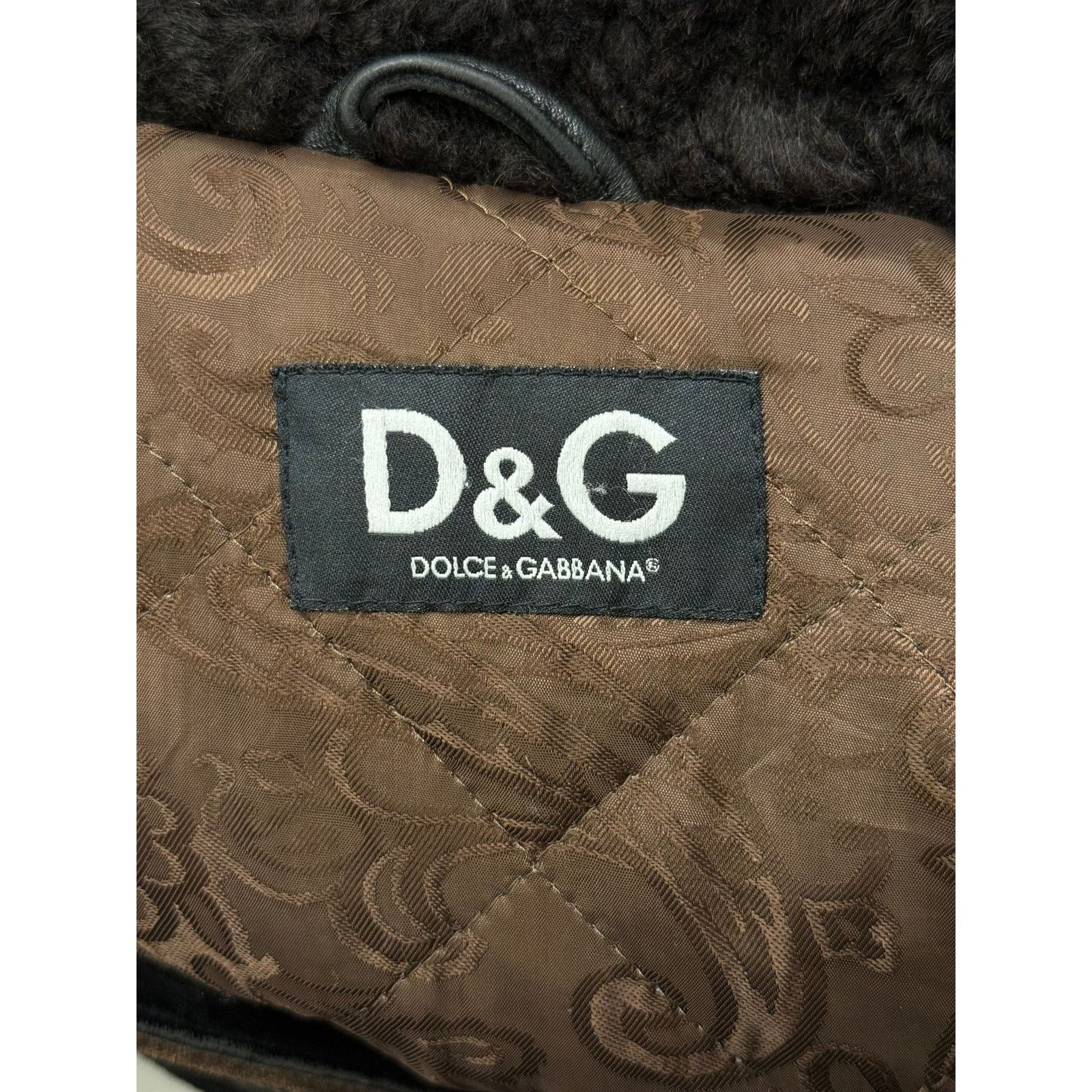 Dolce & Gabbana AW2005 Dolce & Gabbana shearling collar leather biker jacket Size US M / EU 48-50 / 2 - 8 Thumbnail