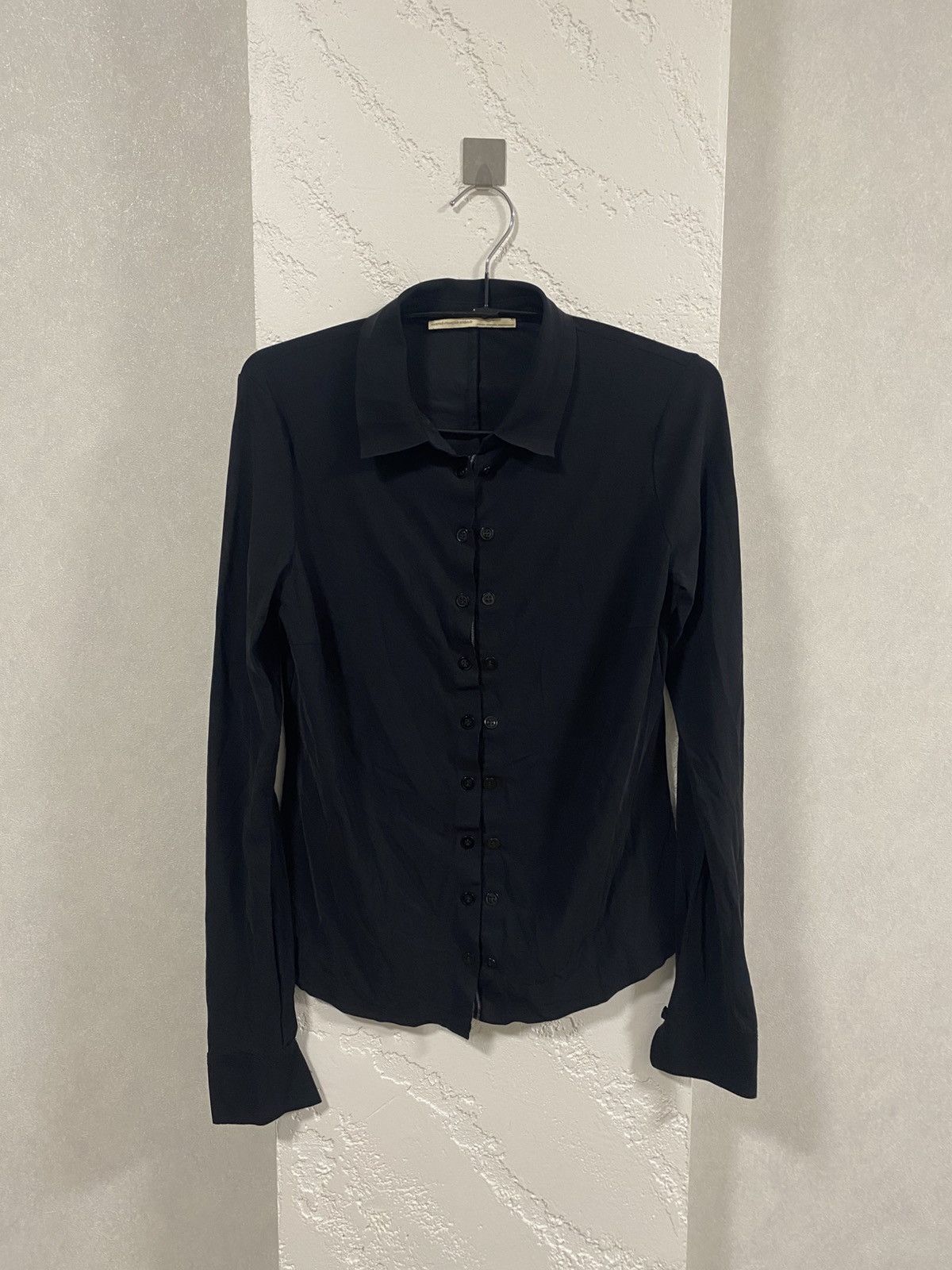 Marithe + Francois Girbaud Marithe + Francois Girbaud Black Blouse Button Shirt Size S / US 4 / IT 40 - 1 Thumbnail