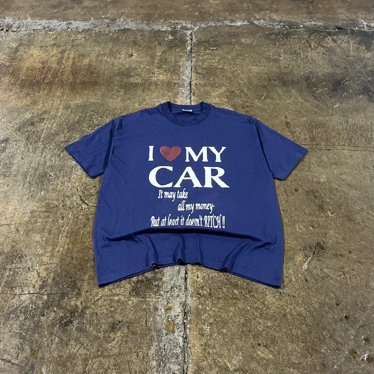 Vintage Vintage 90s I Love My Car Funny Humor Parody Joke Tee Shirt Size US XL / EU 56 / 4 - 2 Thumbnail