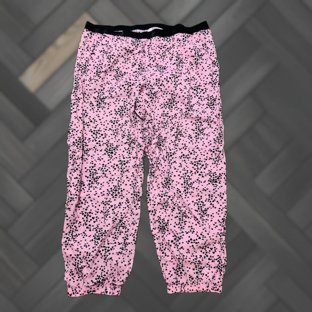 Victoria's Secret Victoria's Secret Pajama Bottoms Womens 2XL Pink Black Heart Shapes Pajama Pants *Regular* Cotton Size 40" / US 18 - 1 Thumbnail