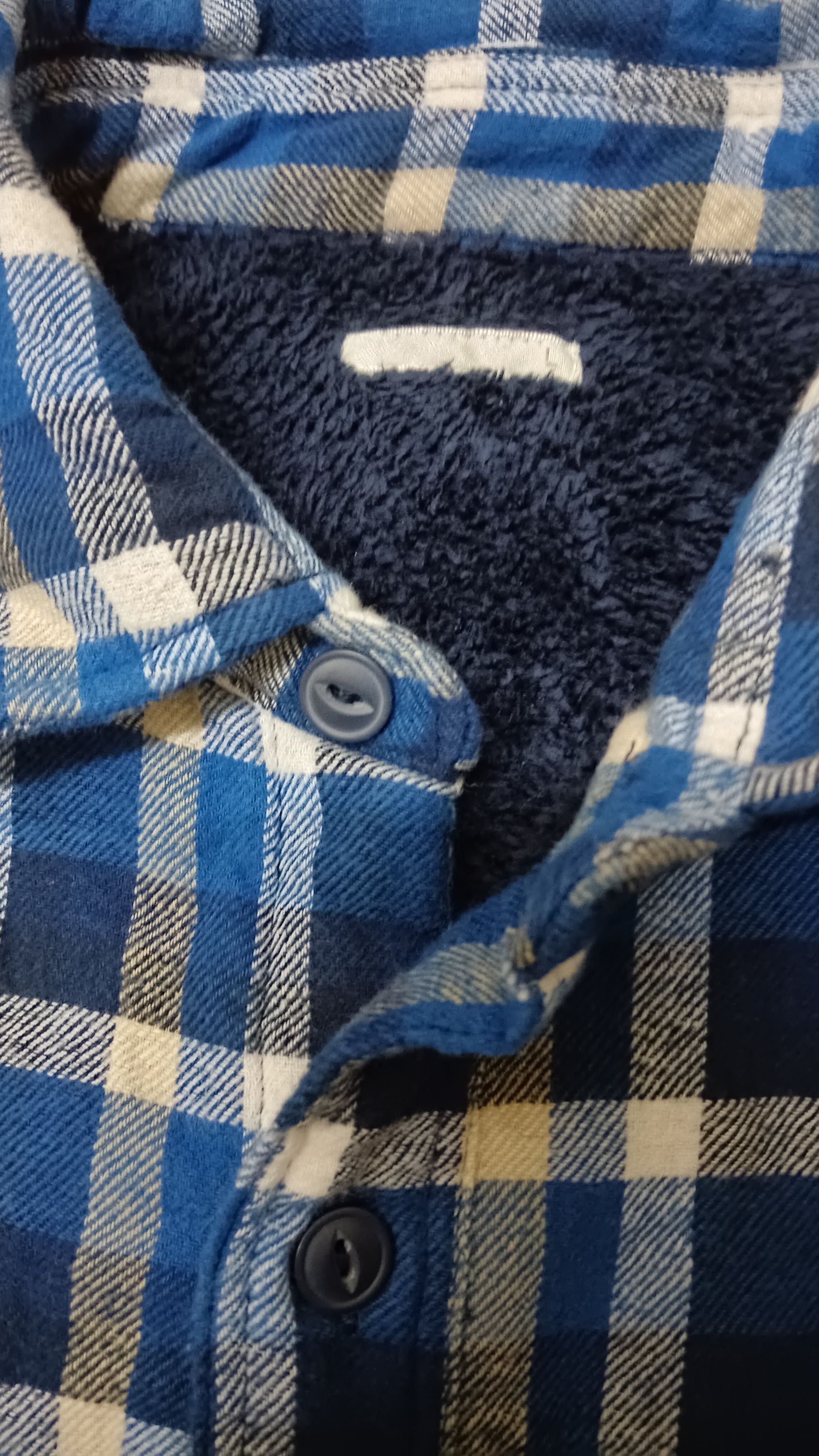 Flannel GU Blue Check Flannel Jacket With Fleece Lining Size US M / EU 48-50 / 2 - 7 Thumbnail