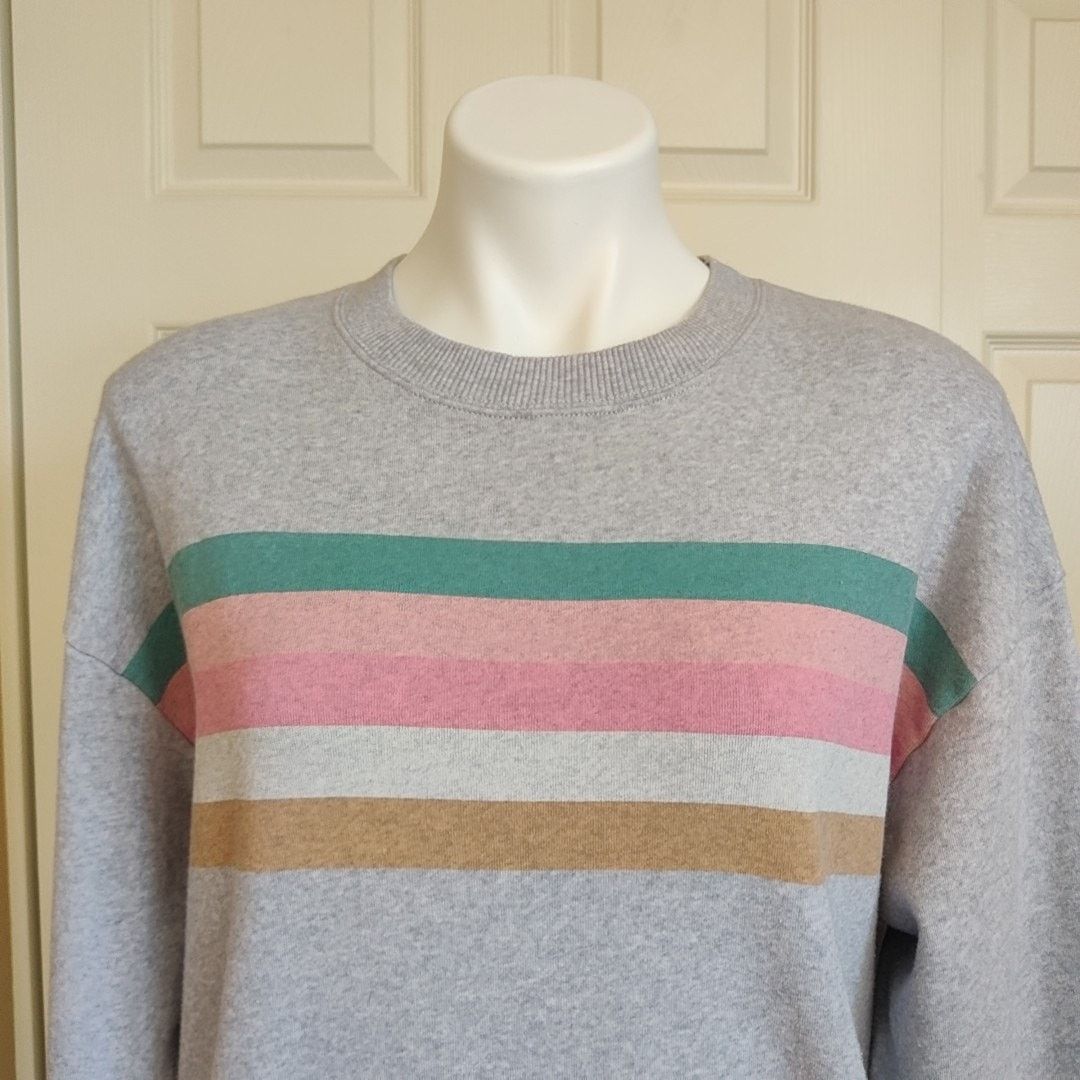 American Eagle Outfitters American Eagle striped oversized drop shoulder sweatshirt S Size S / US 4 / IT 40 - 3 Thumbnail