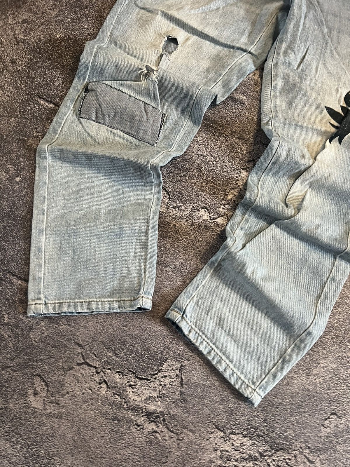 Japanese Brand Number Nine Style / Underground Slim Destroyed / Archive 90 Size US 30 / EU 46 - 3 Thumbnail