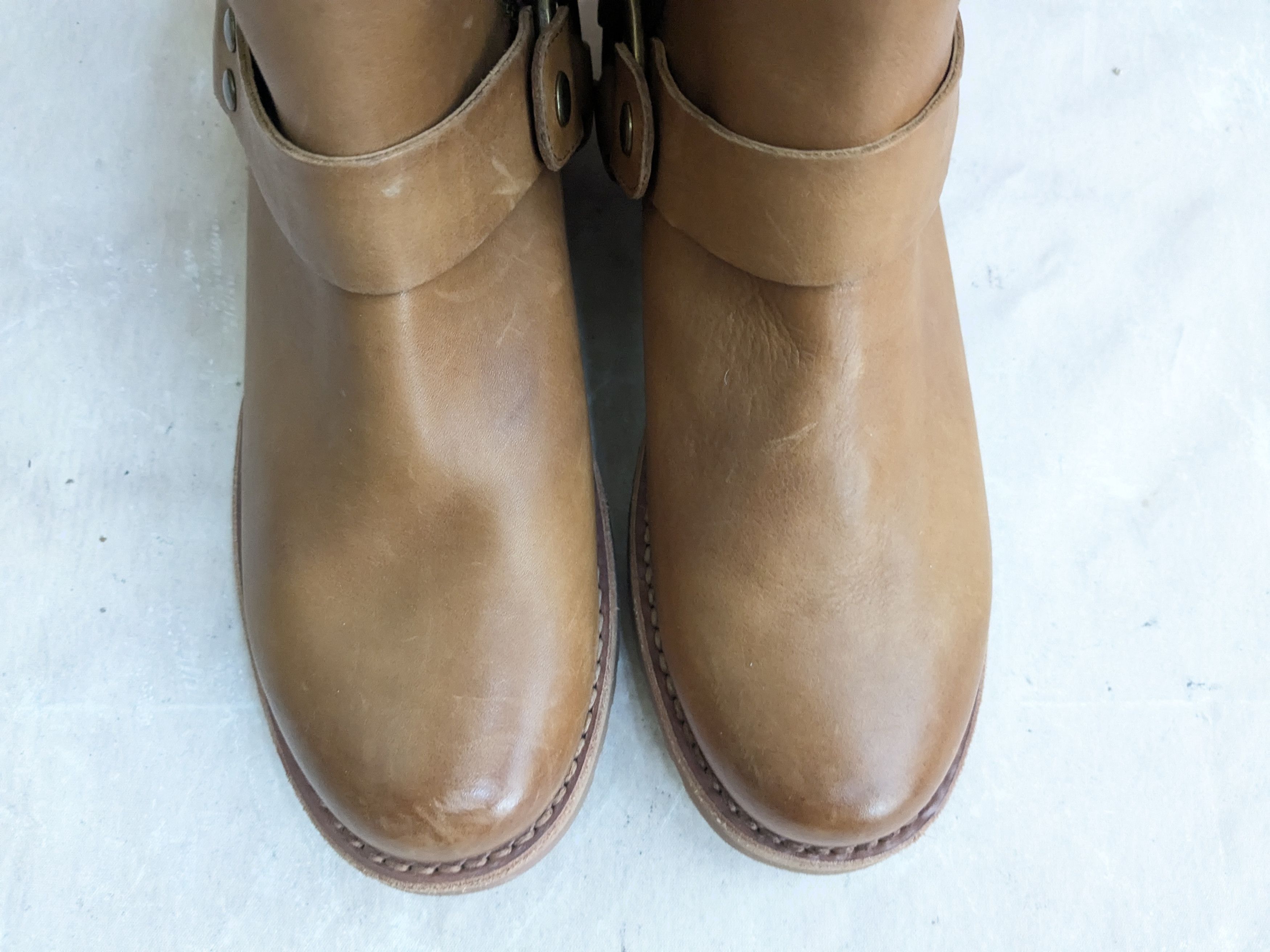 Frye Frye Harness Boots Brown 8 Leather Buckle Punk Size US 8 / EU 41 - 3 Thumbnail