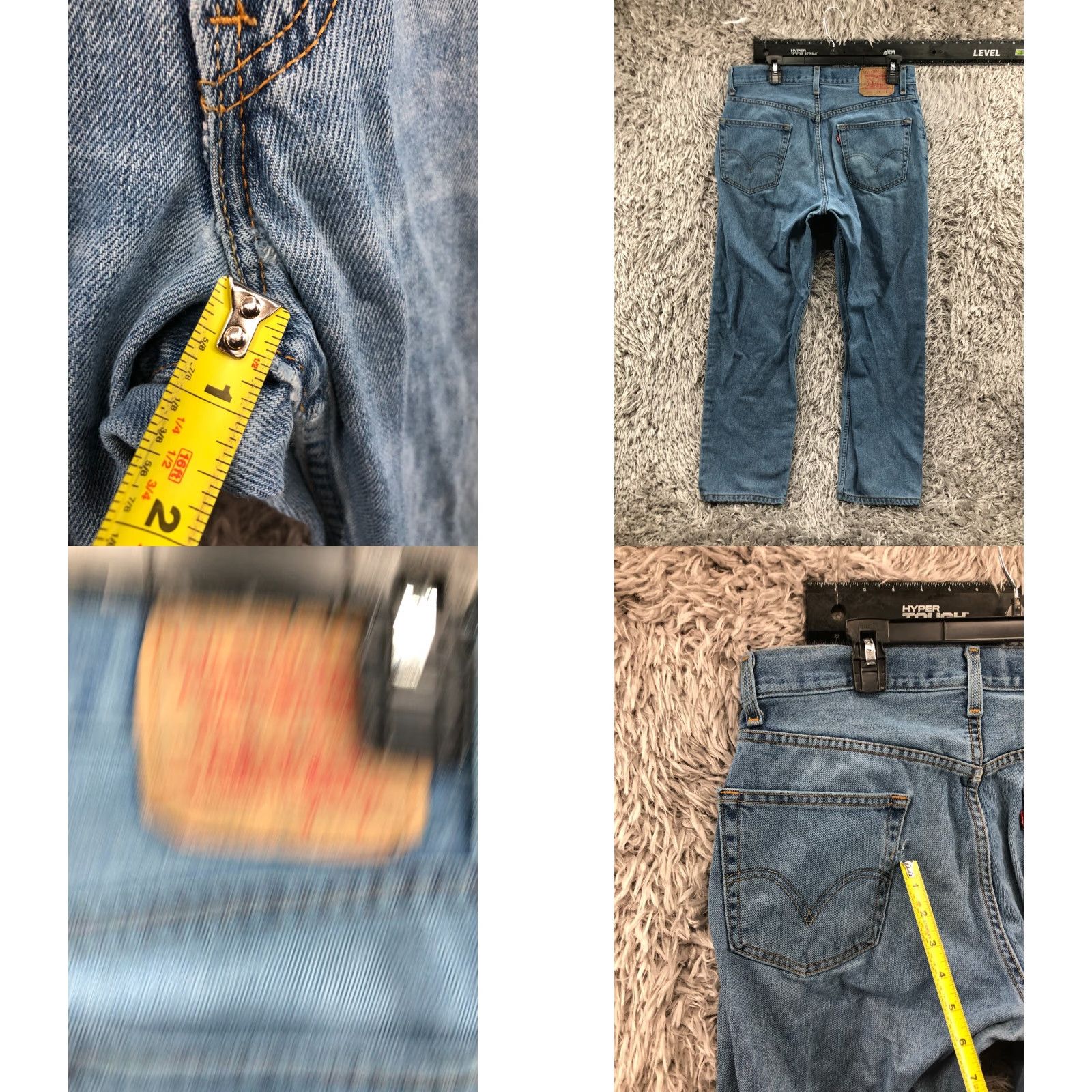Levi's Levi's 550 Jeans Relaxed Straight Size 34x31 Mens Mid Rise Medium Wash Blue FLAW Size US 34 / EU 50 - 8 Thumbnail