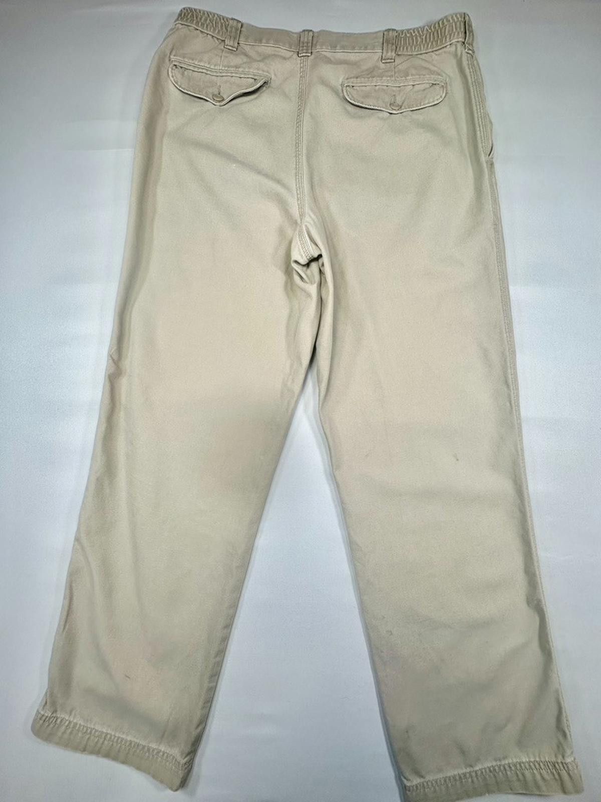 L.L. Bean L.L. Bean Vintage Pleated Straight Leg Chino Brown Men 34/30 Size US 34 / EU 50 - 2 Thumbnail