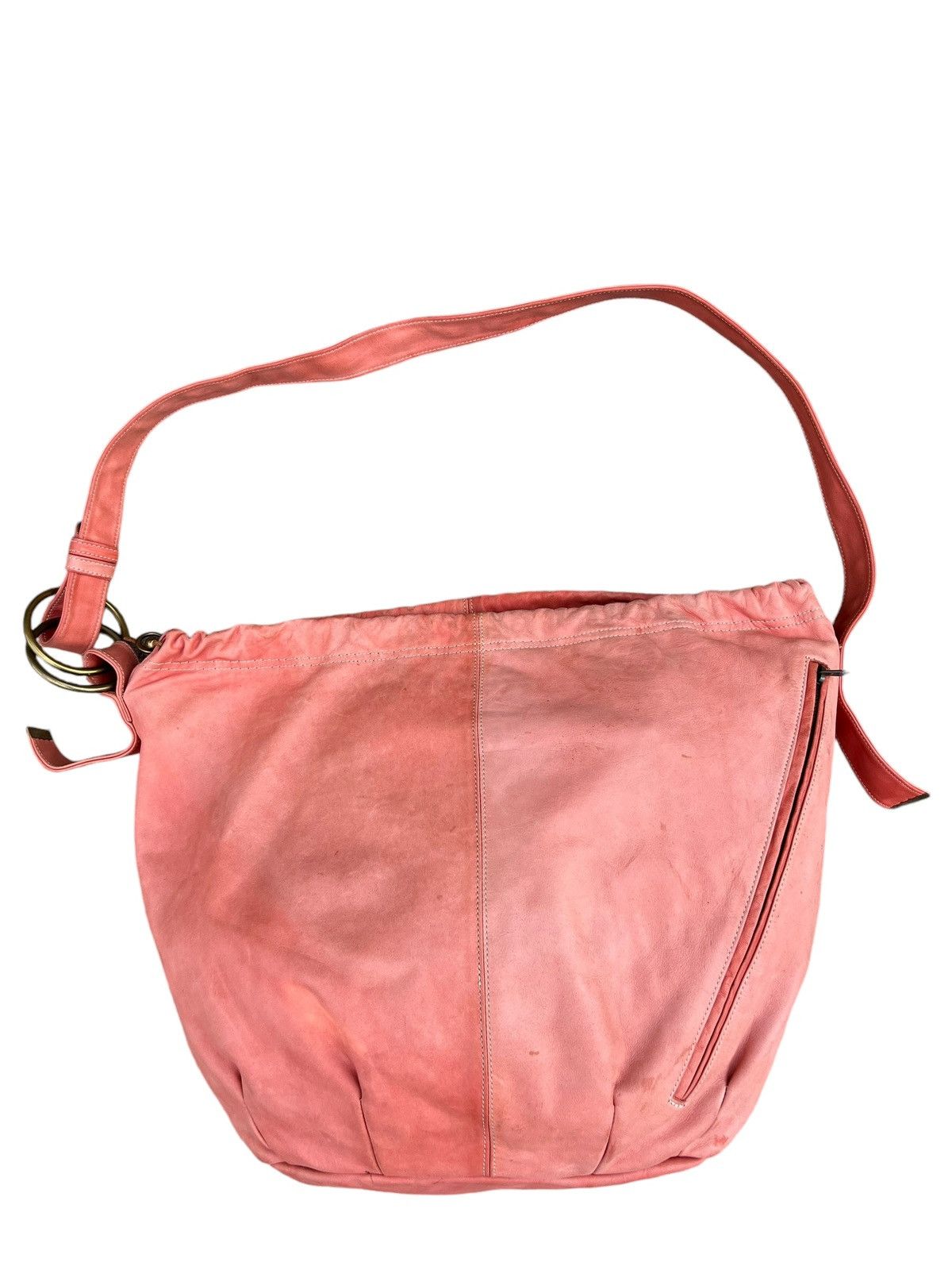 Leather Vintage Petit Ami Japan Faded Patina Leather Huge Bag Size ONE SIZE - 5 Thumbnail