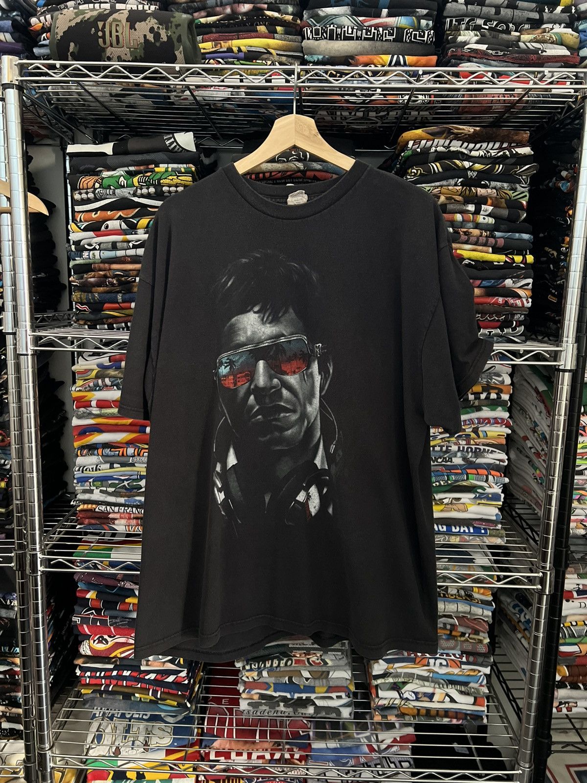 Other 2000s Scarface Tony Montana Sunglasses Headphones Parody Tee Size US XXL / EU 58 / 5 - 1 Thumbnail