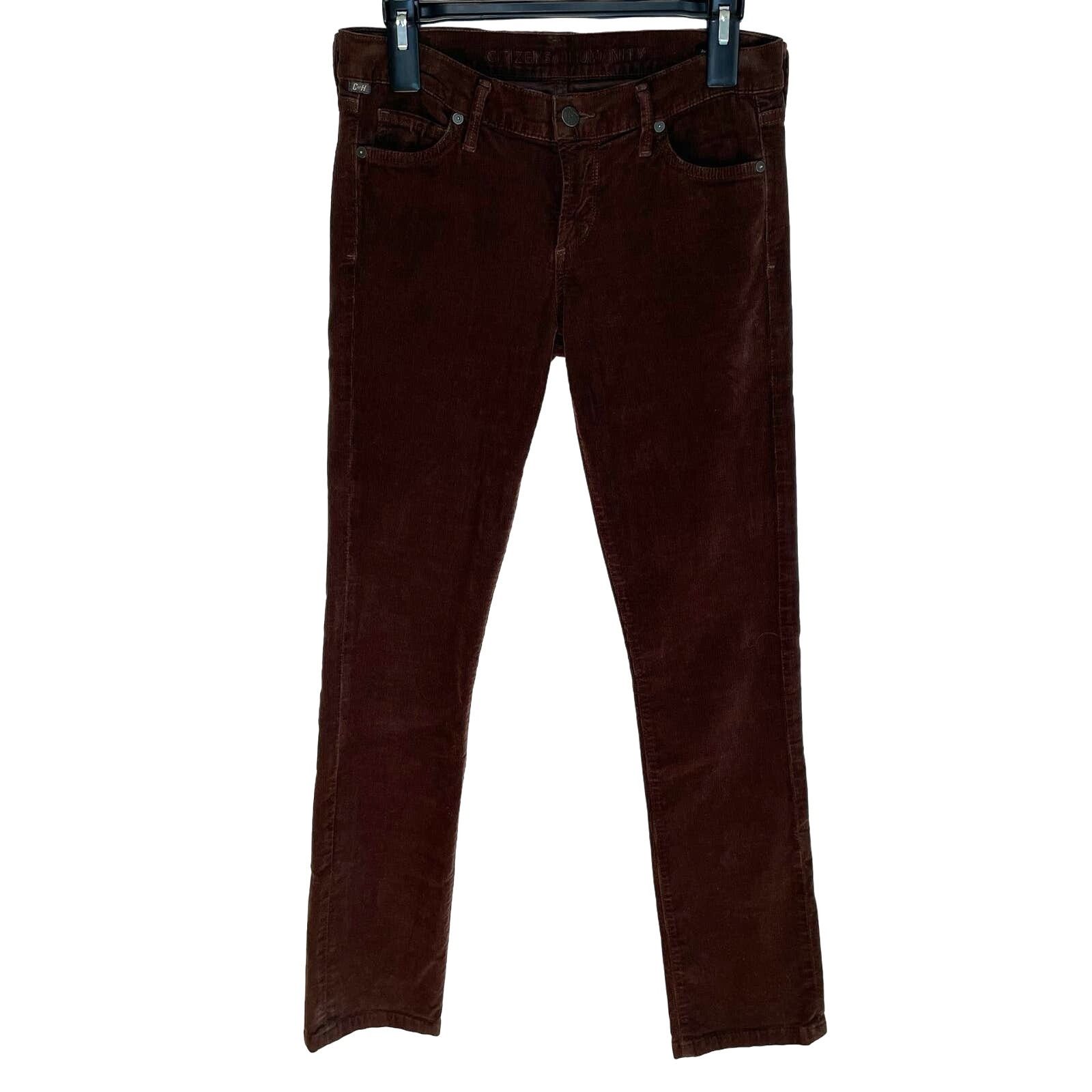 Citizens Of Humanity Citizens of Humanity Brown Corduroy Pant 28 Lowrise Straight Size 31" - 1 Thumbnail