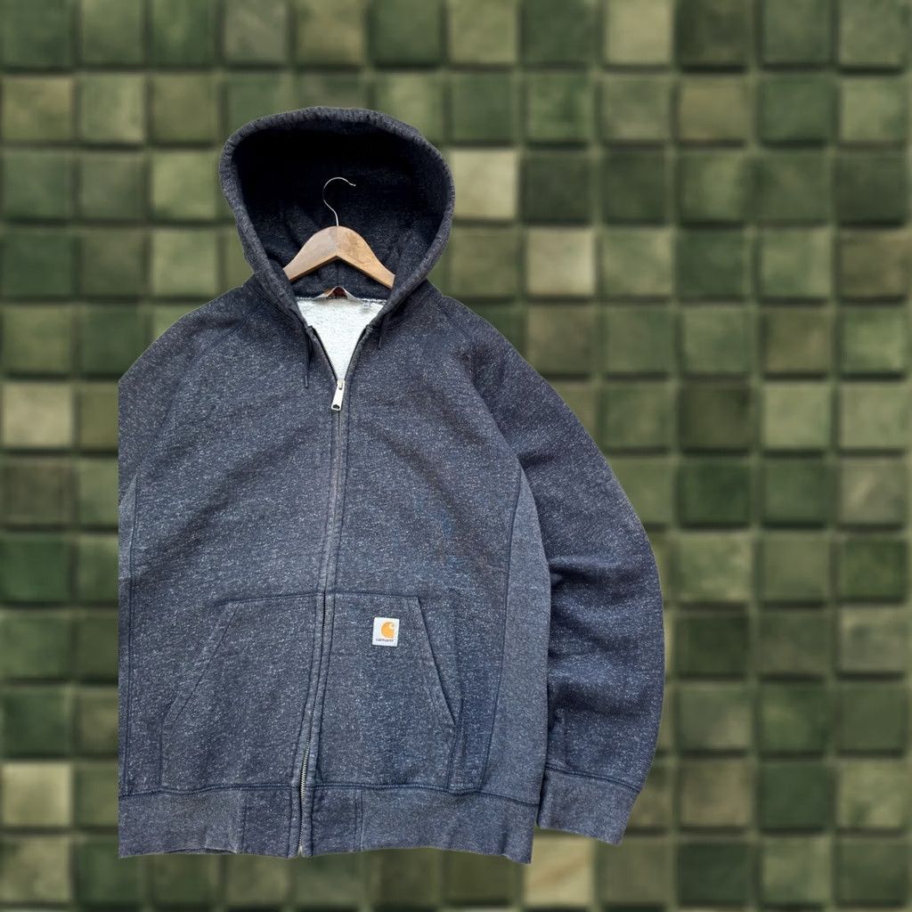 Carhartt VINTAGE Carhartt Hooded Full Zip Gray-Blue Hoodie Jacket XL Men Hoodie Size US XL / EU 56 / 4 - 1 Thumbnail