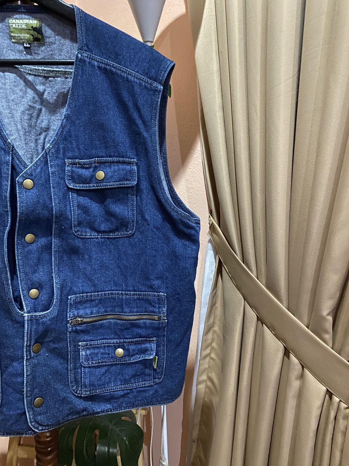 Vintage VINTAGE CANADIAN CREEK UTILITY DENIM VEST JACKET Size US XL / EU 56 / 4 - 4 Thumbnail