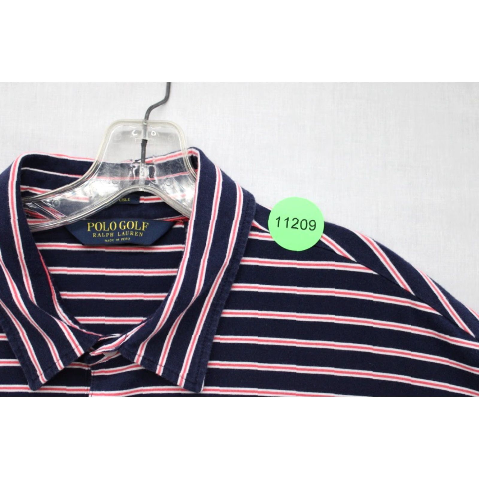 Ralph Lauren VINTAGE Polo Ralph Lauren Shirt Men 2XL Polo Shirt Blue Pink Stripe Stretch Lisle Green Pony Logo Adult XXL Blue Stripe 90s Mens Polo Size US XXL / EU 58 / 5 - 8 Thumbnail