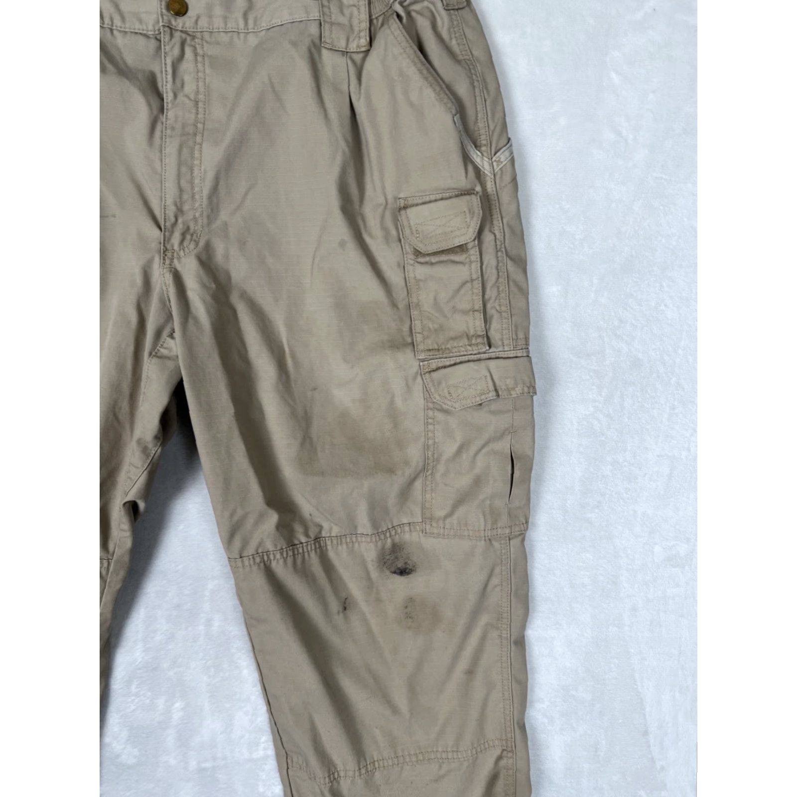 Vintage 5.11 Tactical Cargo Pants 44x32 Tan Beige Ripstop Canvas Cotton Regular Straight Pants Mens Army USA 5.11 Taclite Pro Cargo Pocket Size US 44 / EU 60 - 4 Thumbnail