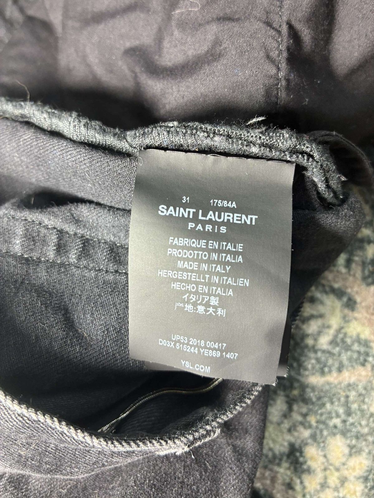 Saint Laurent Paris Saint Laurent Paris D02 Cat Whisker Denim Size US 31 - 8 Thumbnail
