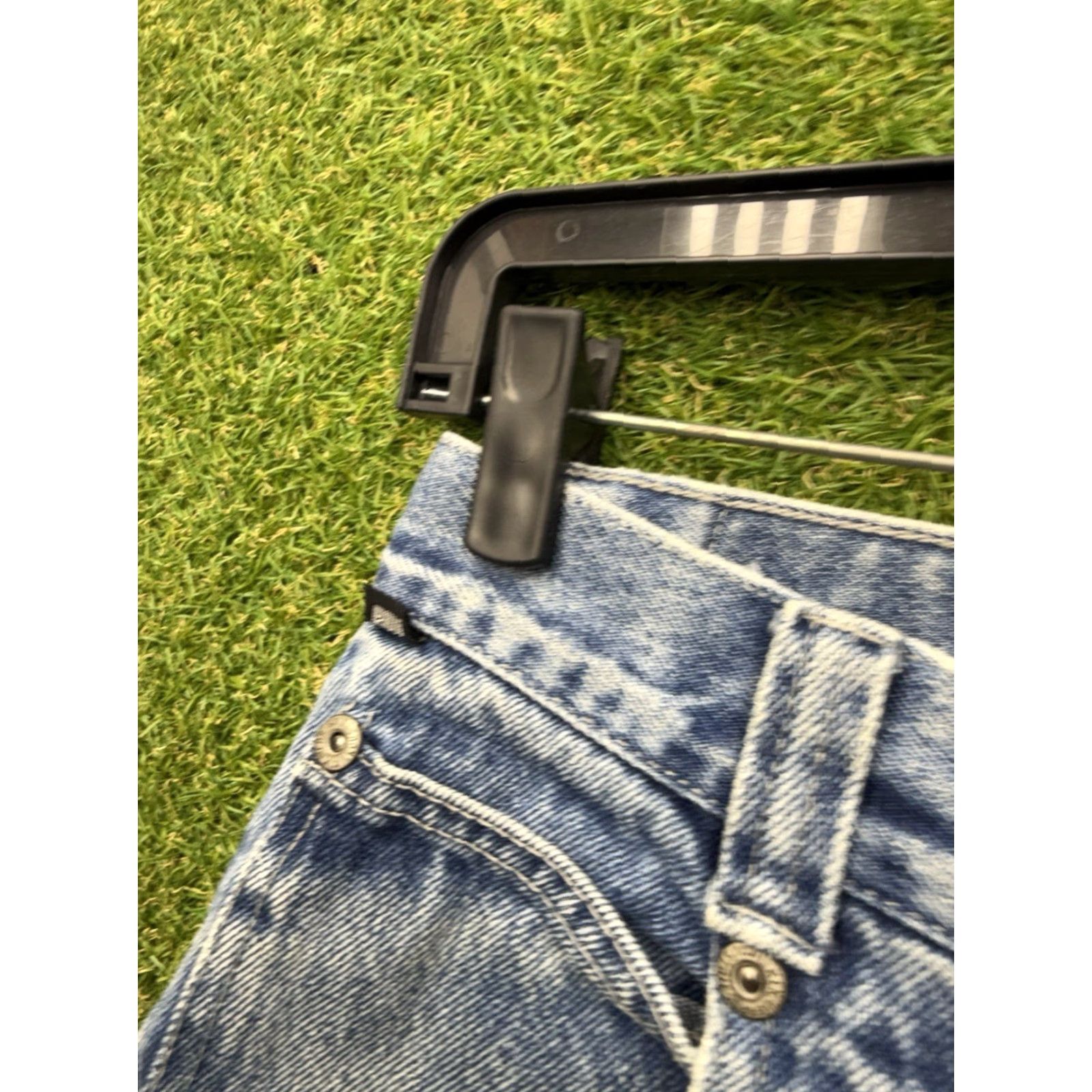 Vintage VINTAGE Kikwear Jeans 90s Y2K Raver Skater Wide-Leg 30x30 Button Fly Blue Denim 5-Pocket Mens Adjustable Rise High Relaxed 34 In Waist 30 In Inseam Size US 30 / EU 46 - 6 Thumbnail