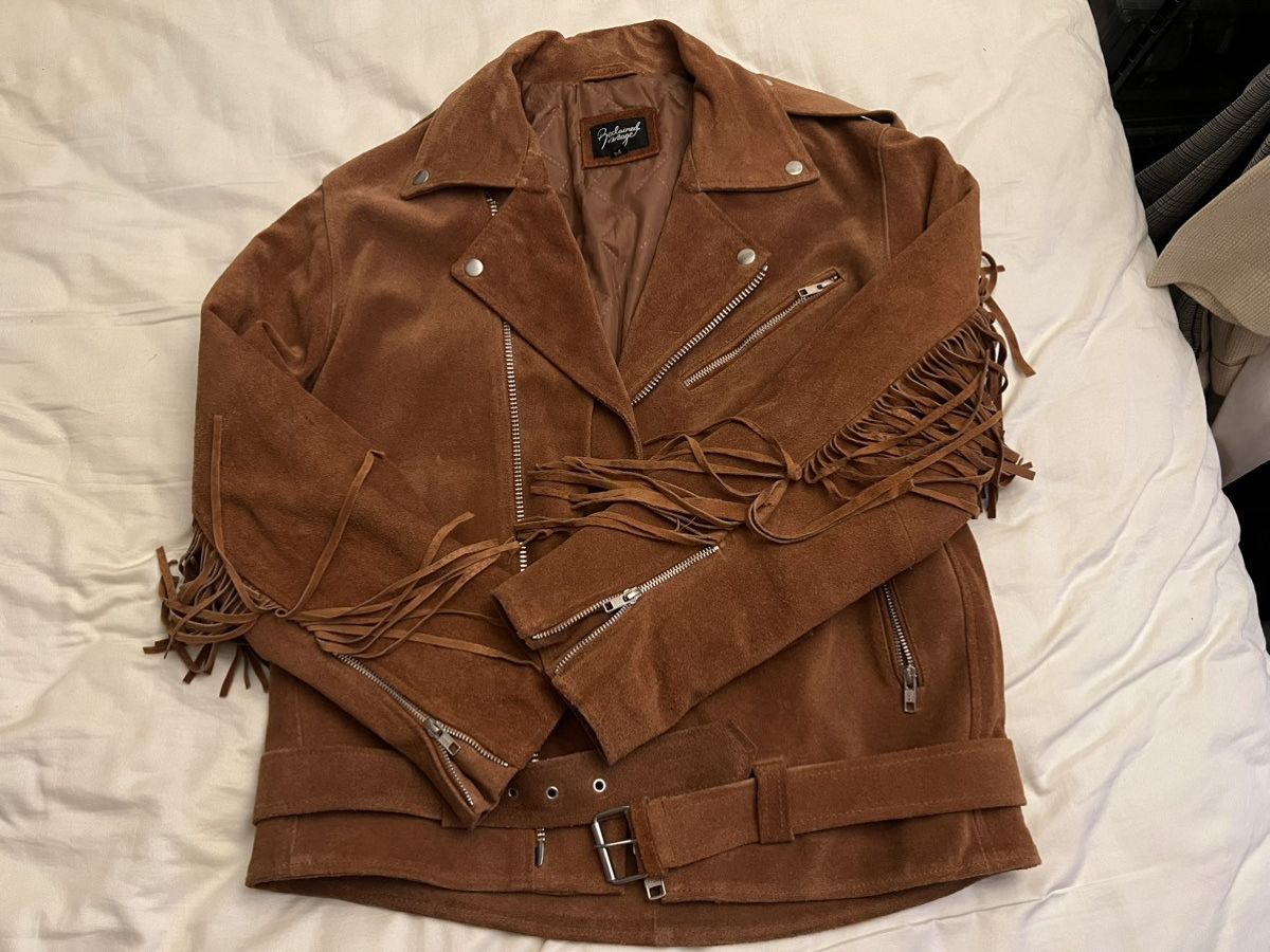 Vintage Vintage Leather Fringe Jacket Size US M / EU 48-50 / 2 - 2 Thumbnail
