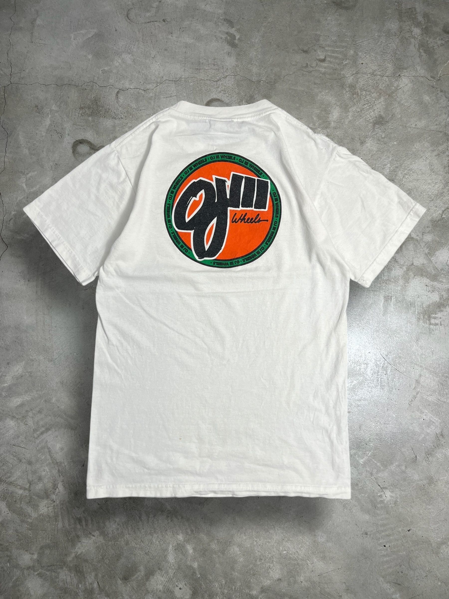 Vintage Vintage OJ III Wheels Skateboard Streetwear Tee (S) GTME381 Size US S / EU 44-46 / 1 - 1 Thumbnail