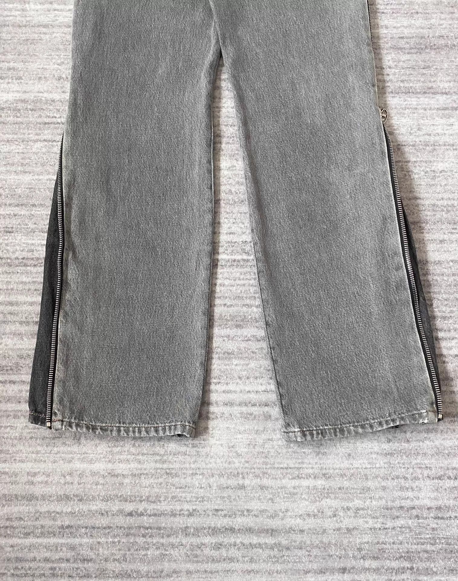 Diesel Diesel Black/Red Side-Zip Deconstructed Flared Jeans 29 Size US 29 - 6 Thumbnail