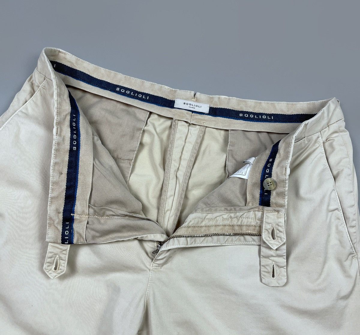 Boglioli Men's BOGLIOLI Milano Flat Front Beige Chino Pants Size 50 Size US 34 / EU 50 - 11 Thumbnail