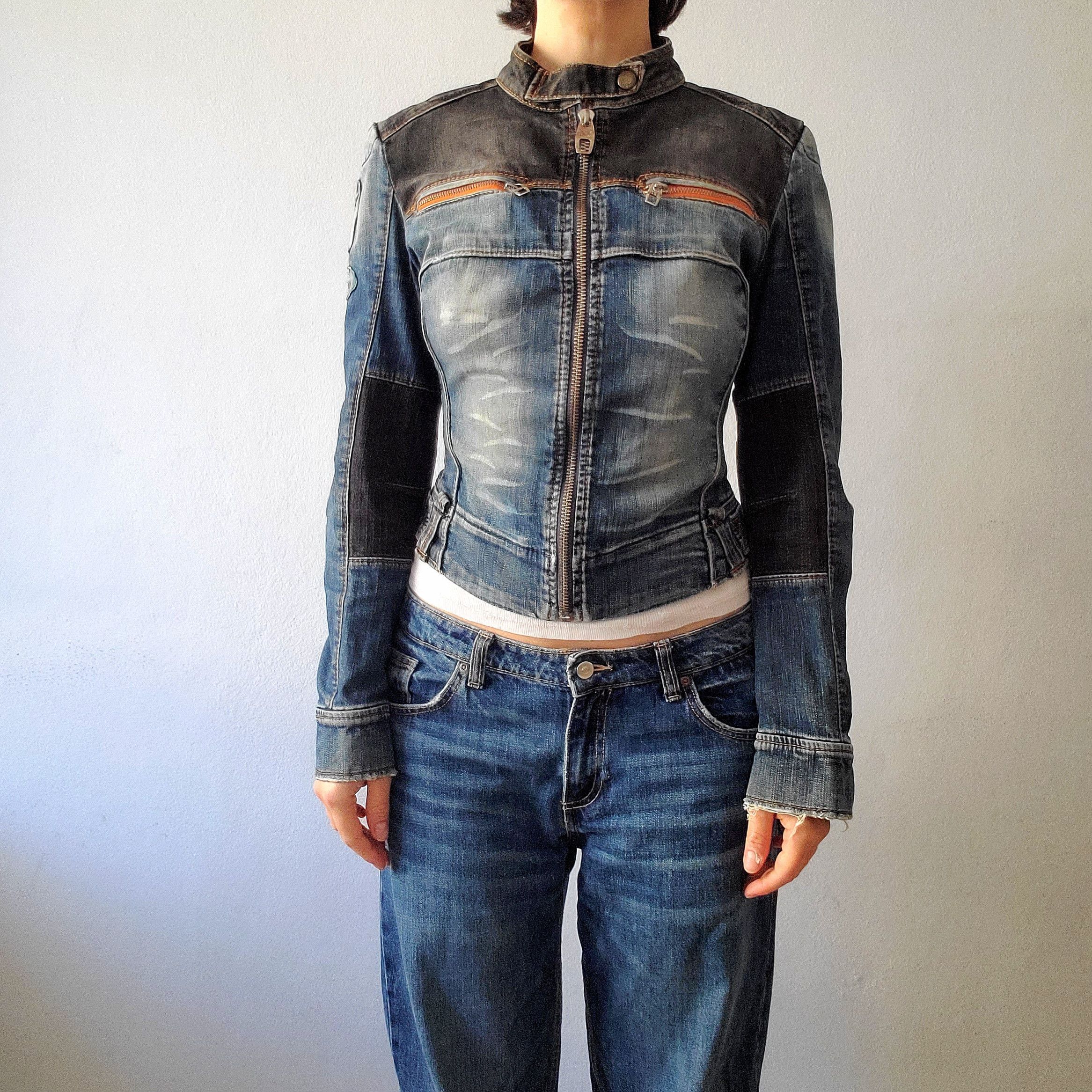 Miss Sixty Miss Sixty rare vintage y2k moto racer biker denim jacket Size M / US 6-8 / IT 42-44 - 10 Thumbnail