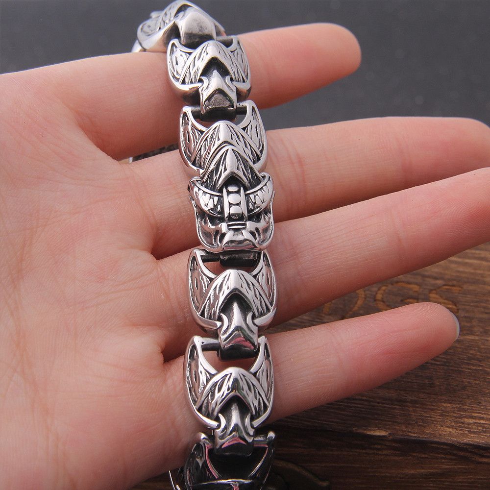 Other 21cm Viking Ouroboros Punk Stainless Steel Bracelet Size ONE SIZE - 4 Thumbnail
