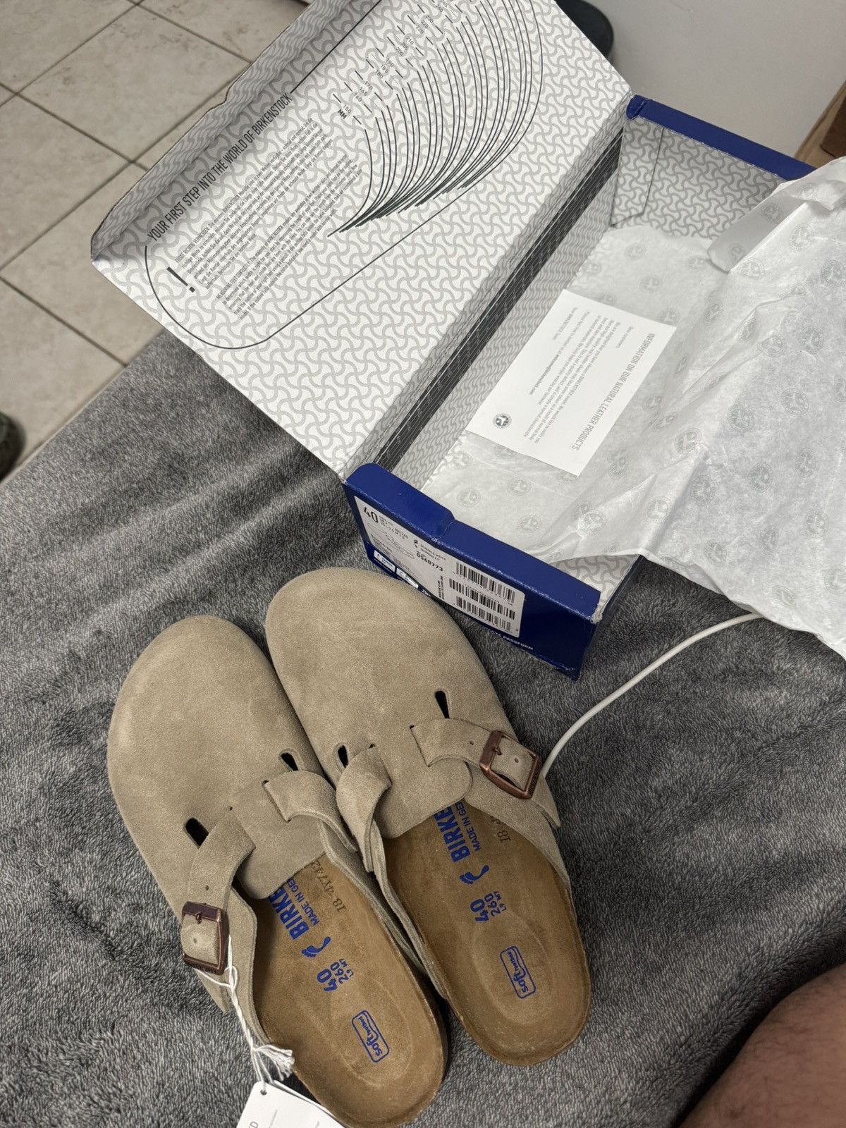 Birkenstock Birkenstock Boston Soft foot bed taupe Size US 9.5 / IT 39.5 - 4 Thumbnail