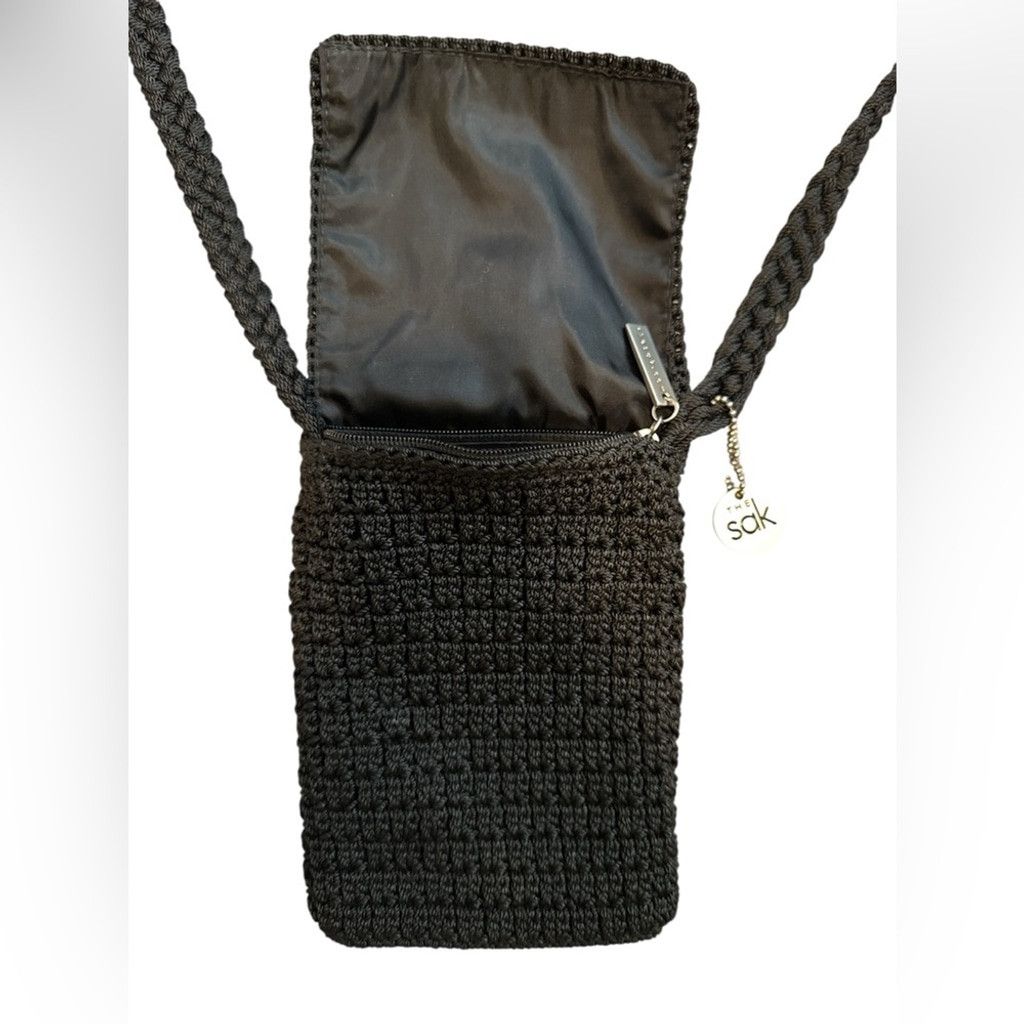 The Sak The Sak Black Crochet Fold Over Long Crossbody Bag #C Size ONE SIZE - 3 Thumbnail
