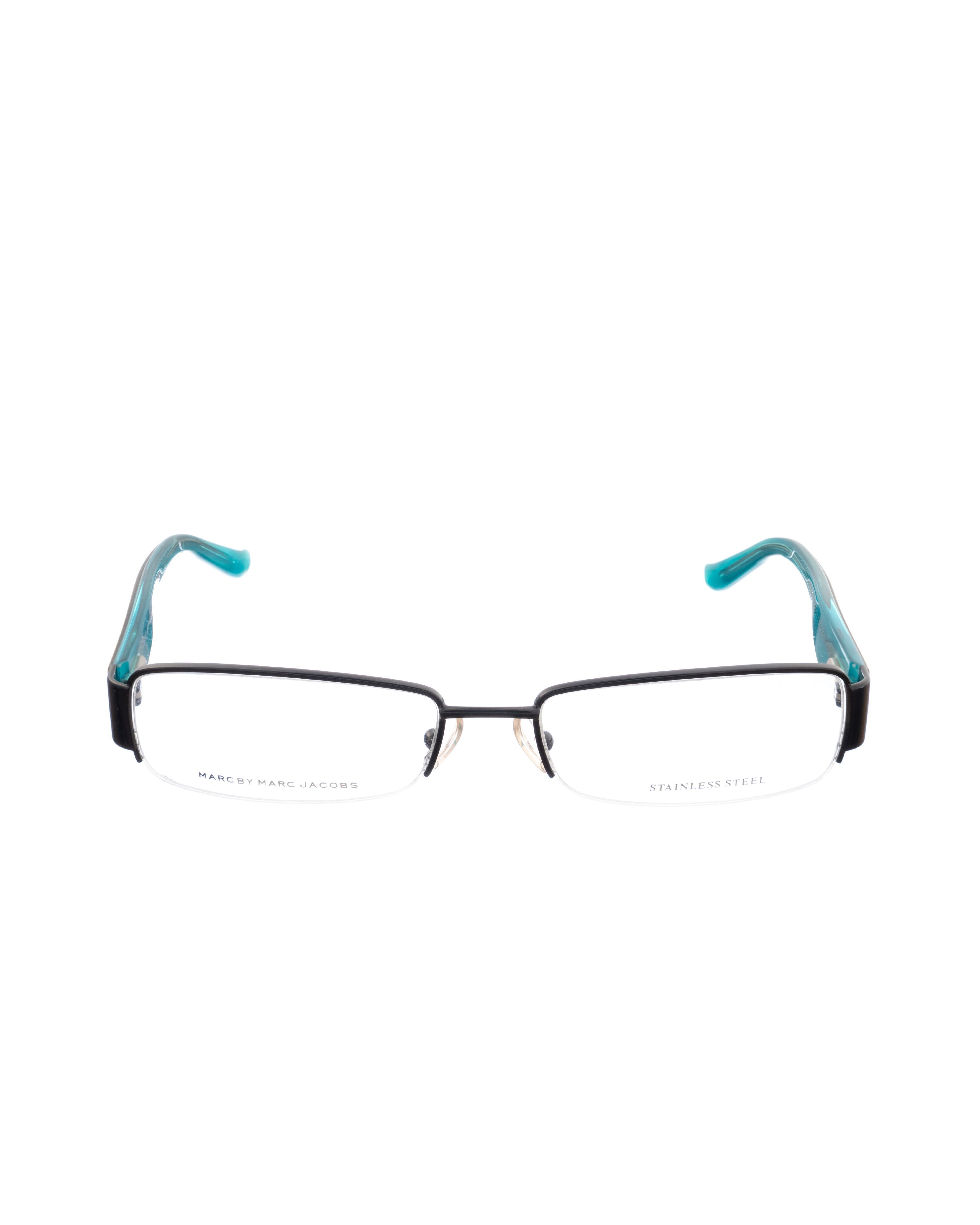 Marc Jacobs Marc Jacobs 00s Black and Aqua Half-Rim Glasses Size ONE SIZE - 2 Thumbnail