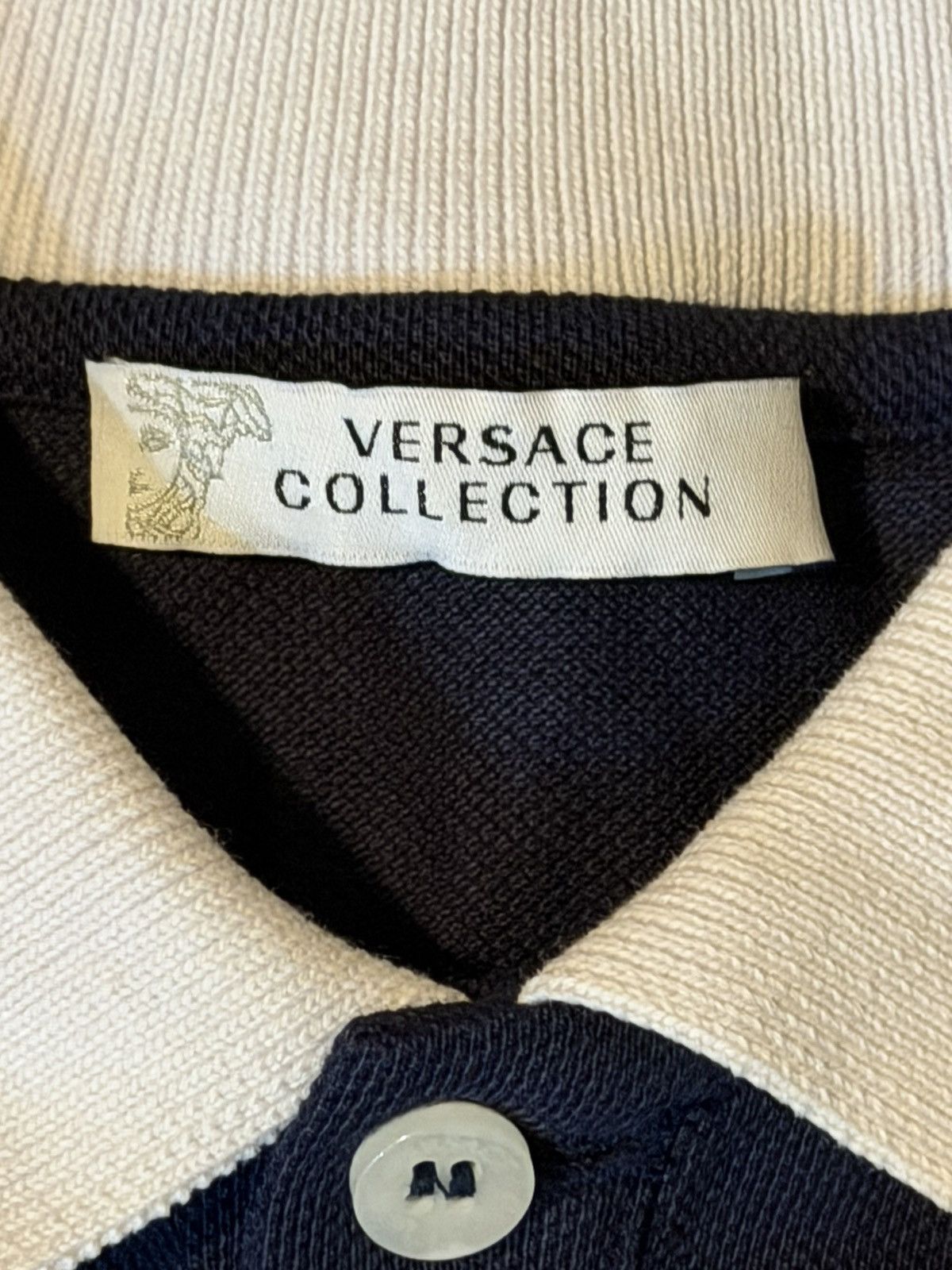 Versace Versace Collection Men's Navy Polo Shirt Size Large Size US L / EU 52-54 / 3 - 3 Thumbnail