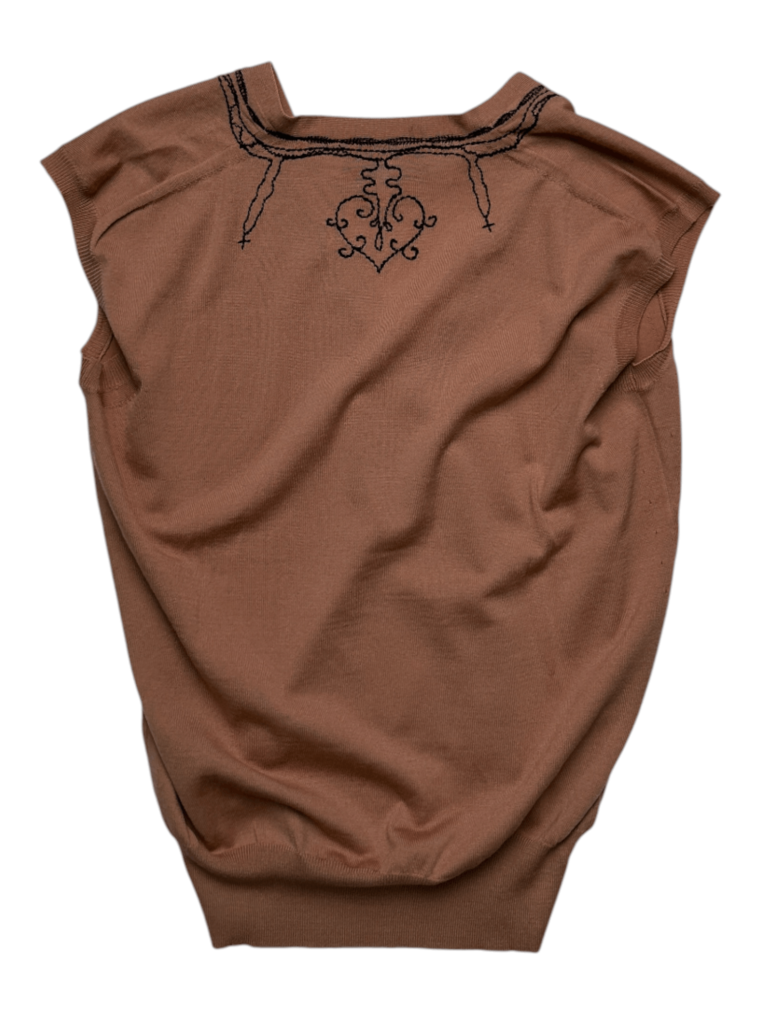 Yves Saint Laurent Yves Saint Laurent Beige Vest With Decoration Patterns Size M / US 6-8 / IT 42-44 - 2 Thumbnail