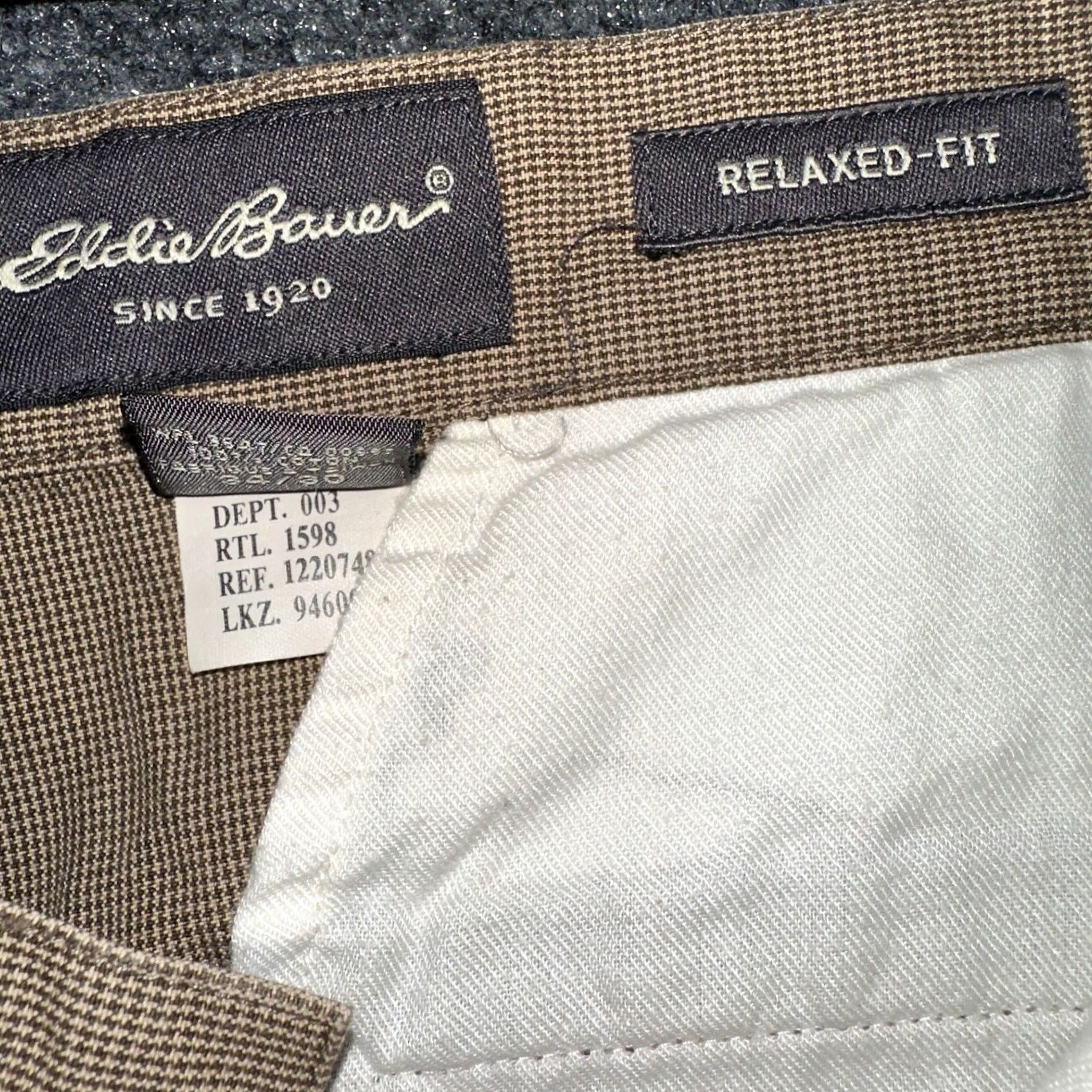 Eddie Bauer Eddie Bauer Brown Cotton Relaxed Fit Straight Leg Pants Mens 34 Pockets Size US 34 / EU 50 - 4 Thumbnail