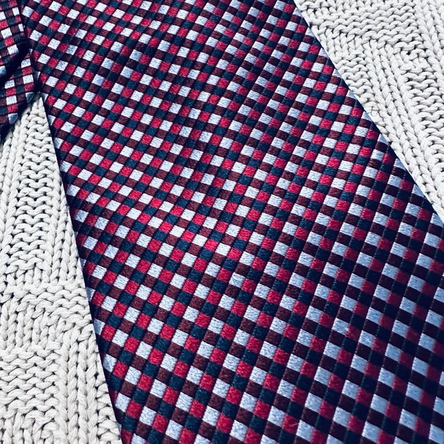 Geoffrey Beene Geoffrey Beane red miciro plaid tie NWT Size ONE SIZE - 2 Thumbnail